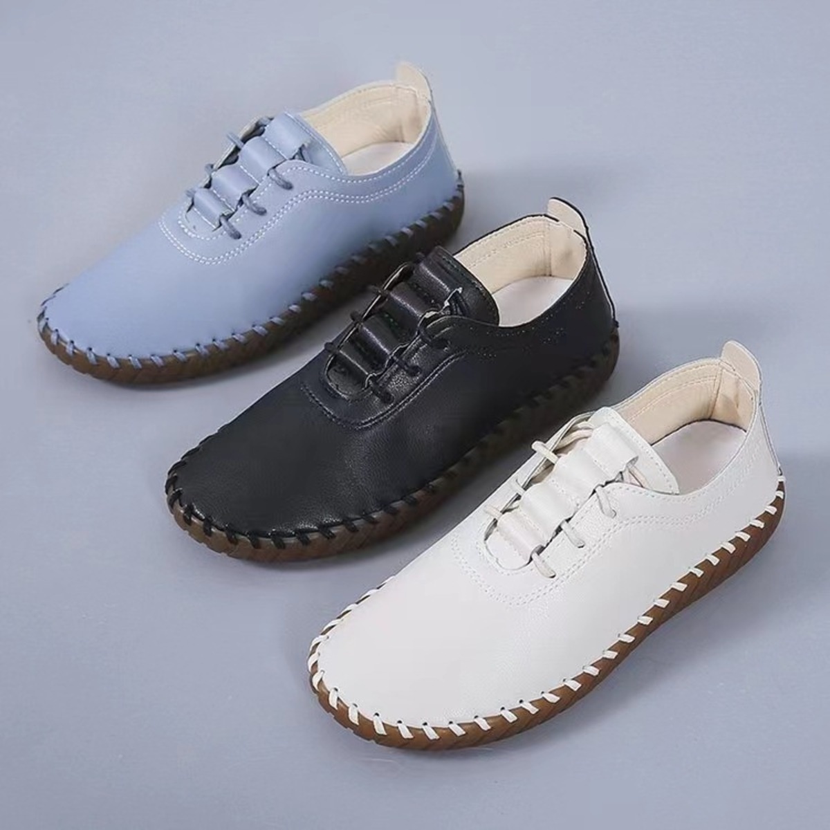 Round Toe Lace Up Sneakers