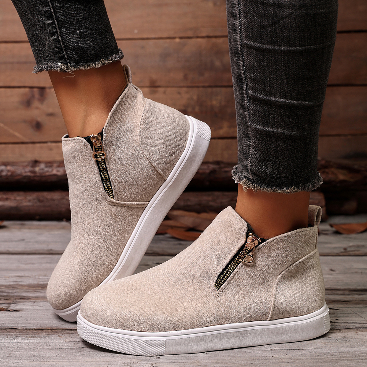 Round Toe Ankle Boots