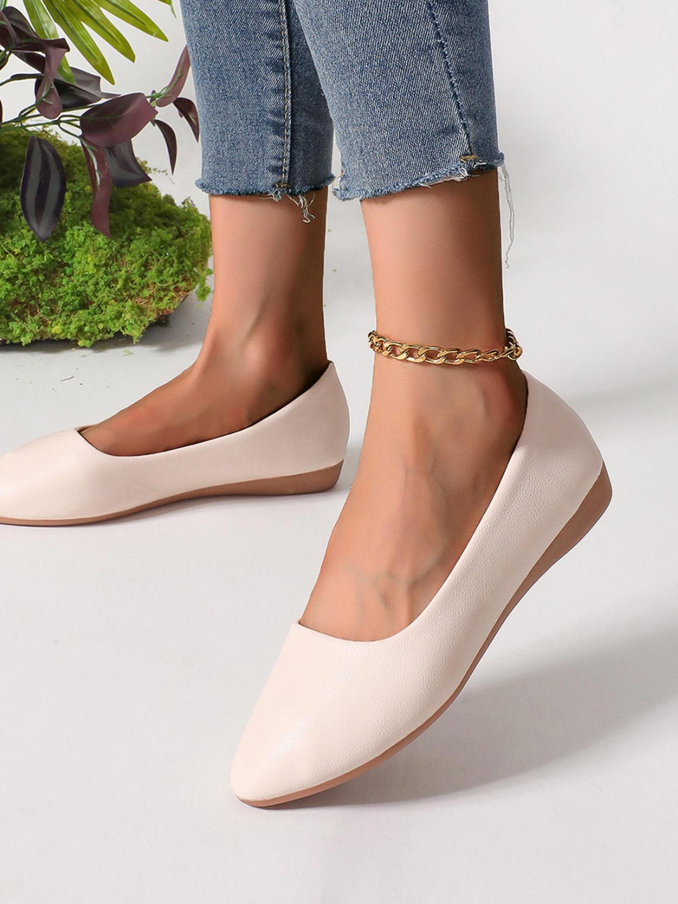 Point Toe Flat Slip-Ons