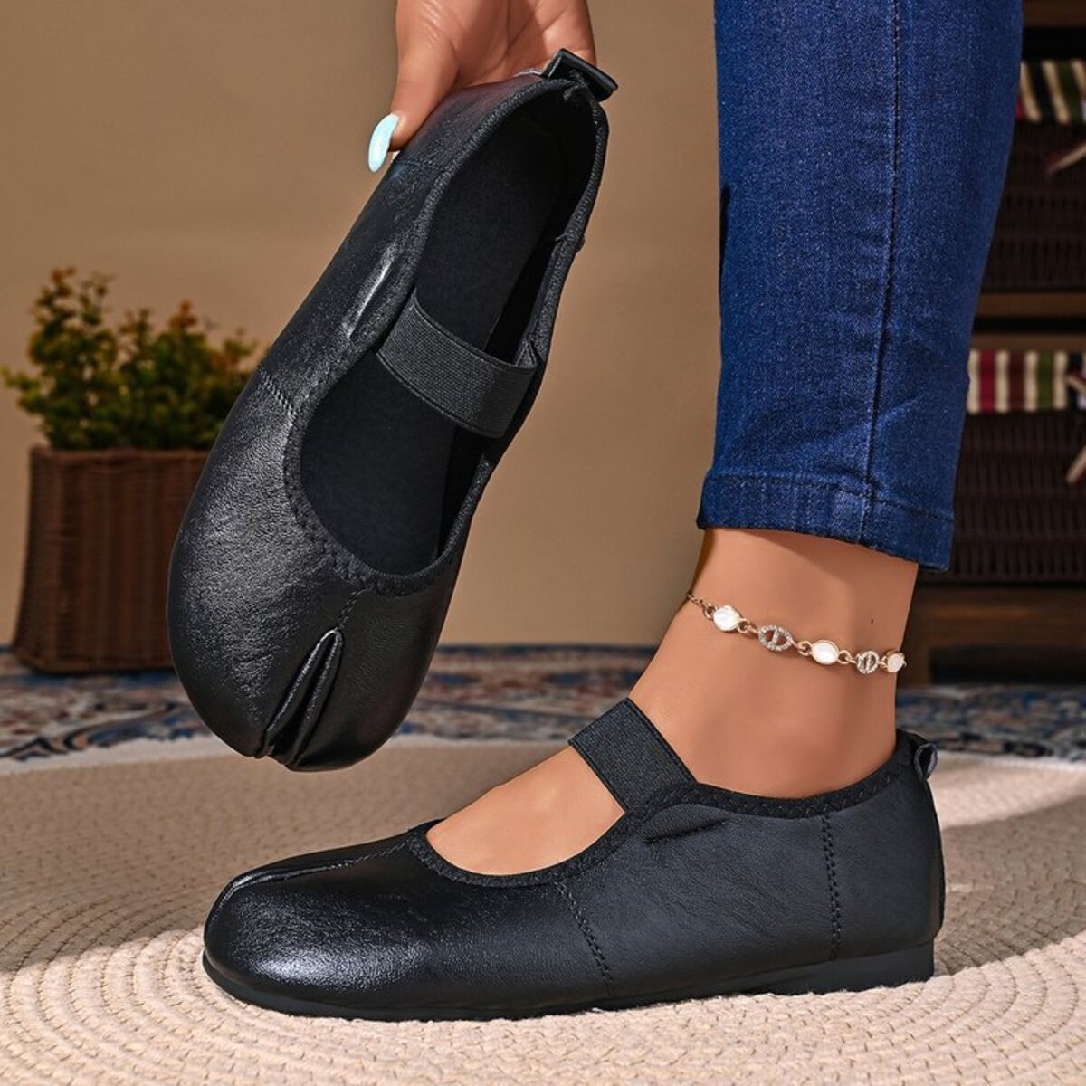 Split-Toe Slip-Ons