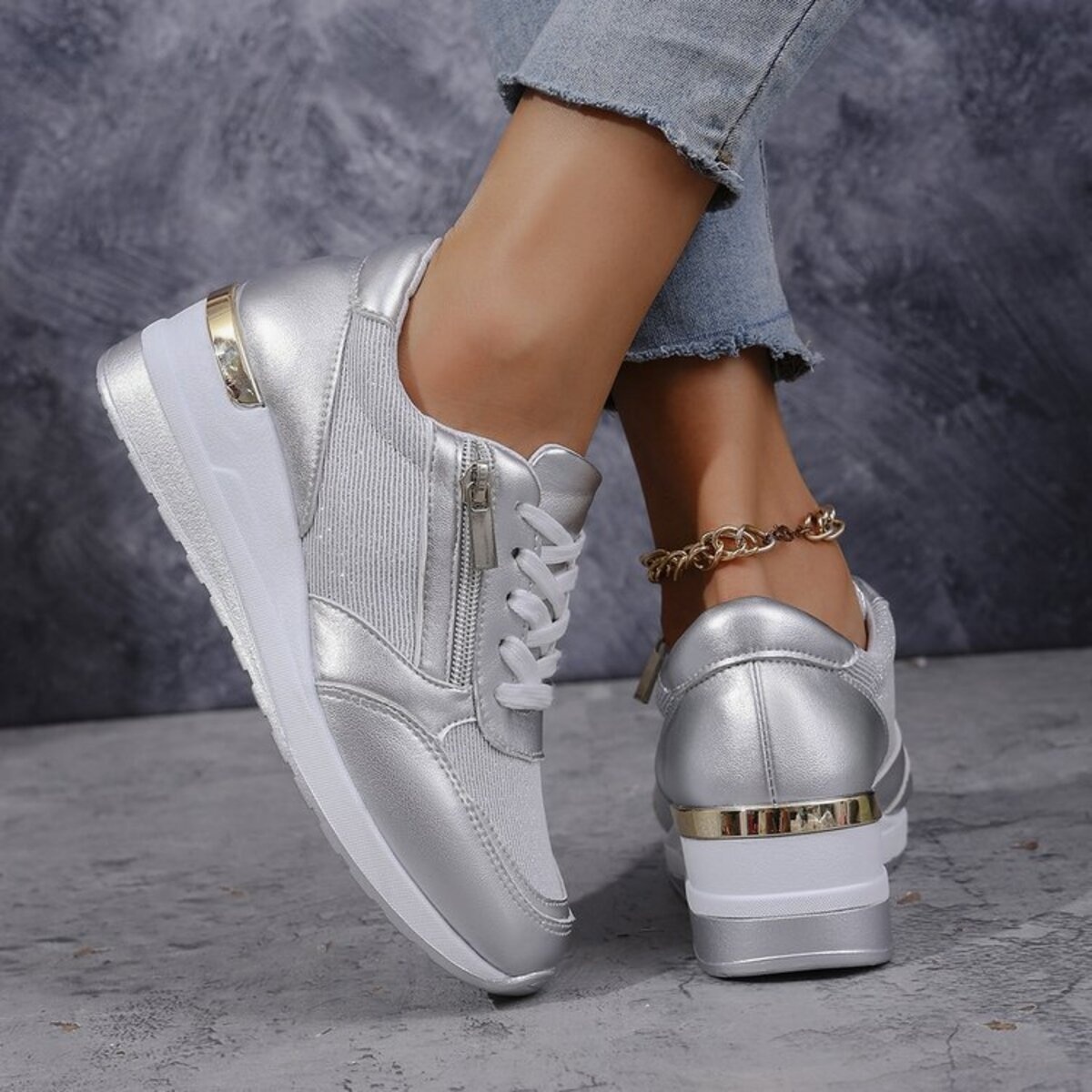 Lace Up Wedge Athletic