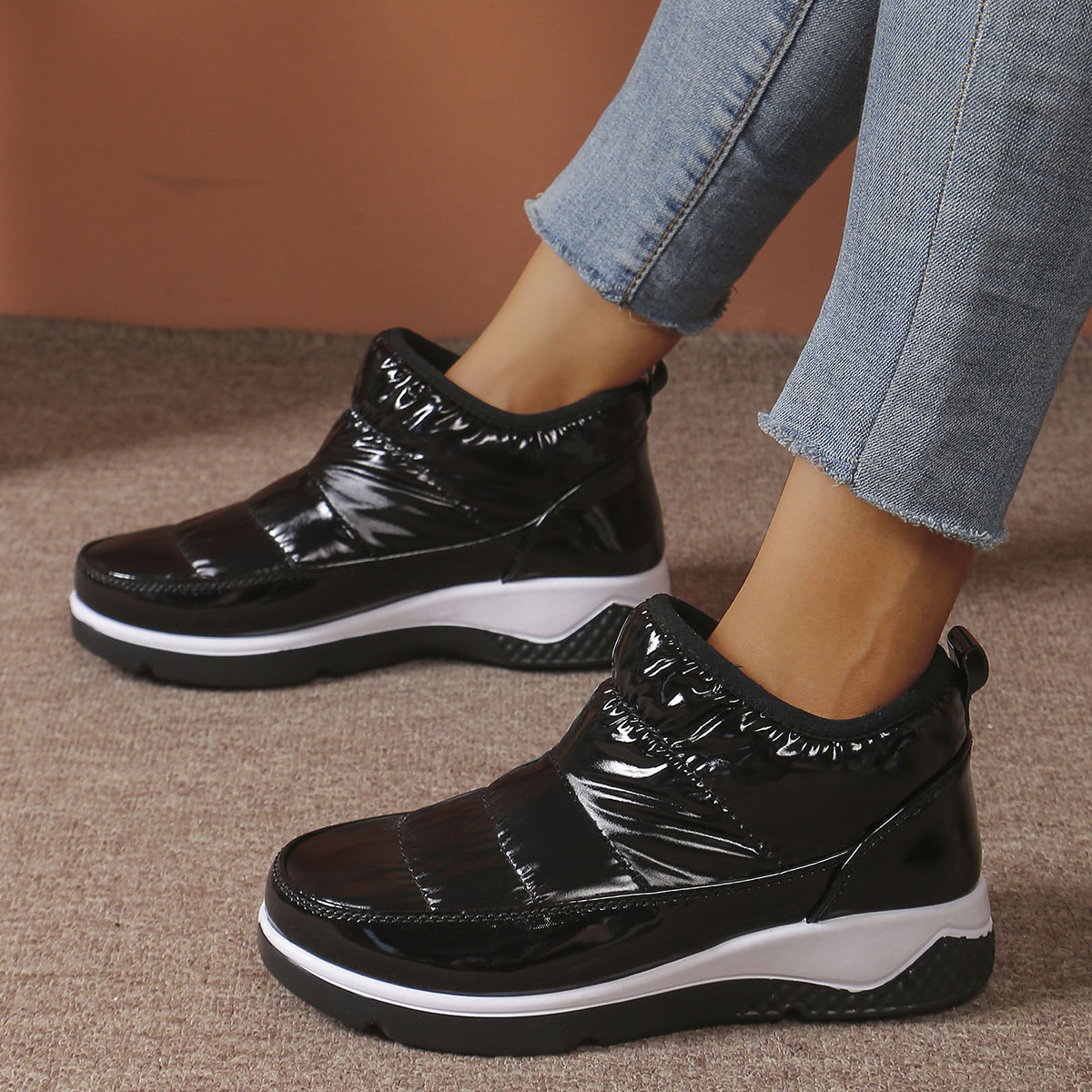 Warm Round Toe Boots
