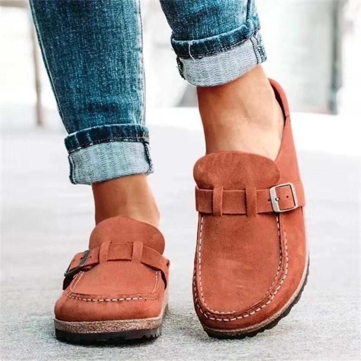 Round Toe Slip-Ons