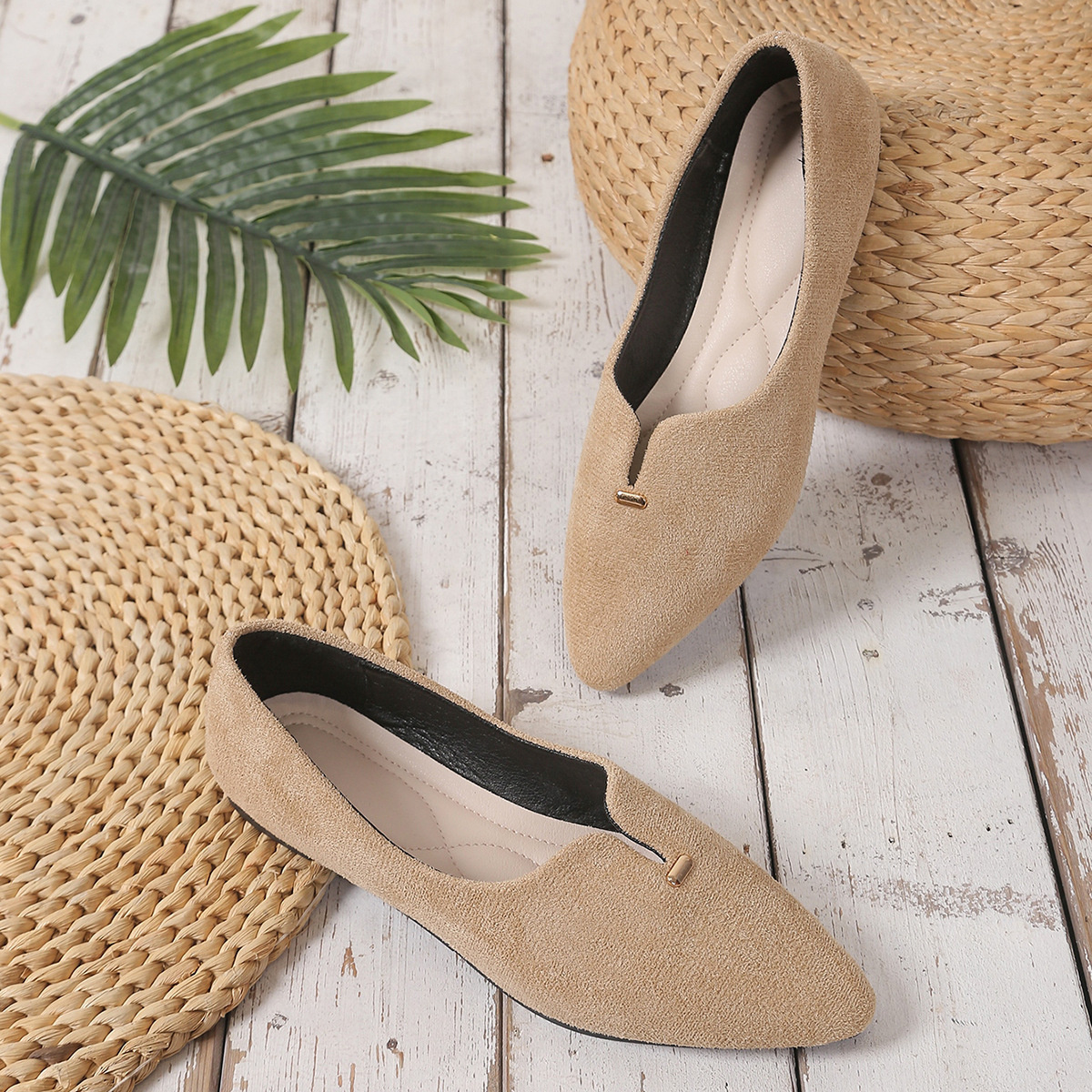 Point Toe Flats Slip-Ons