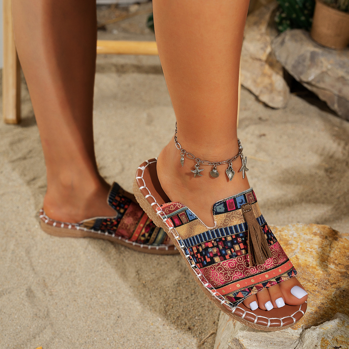 Tassel Open Toe Sandals