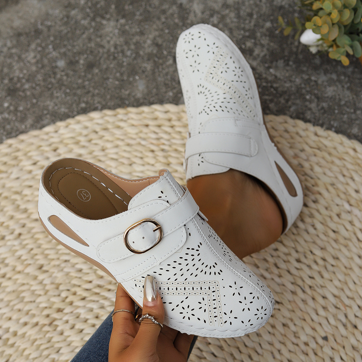 Casual Buckle Slip-Ons