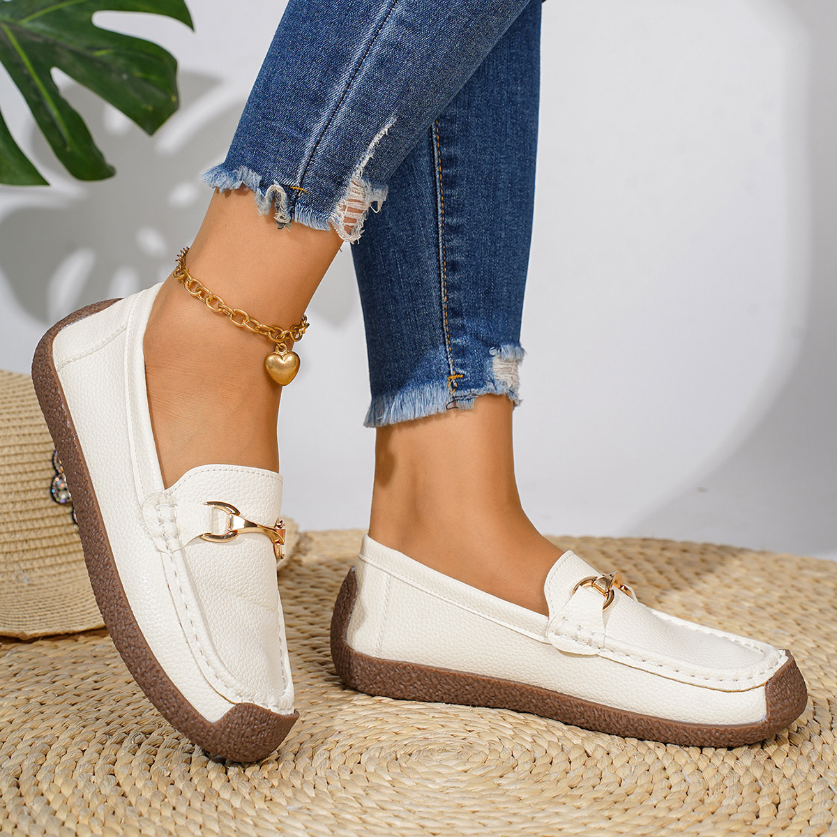 Round Toe Slip-Ons