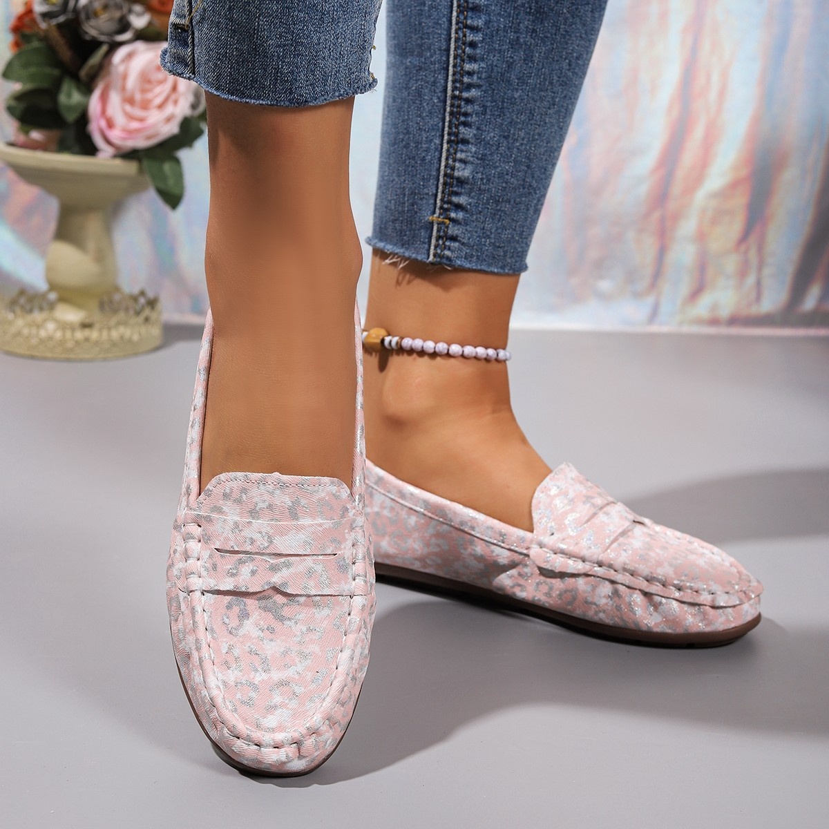 Floral Print Slip-Ons