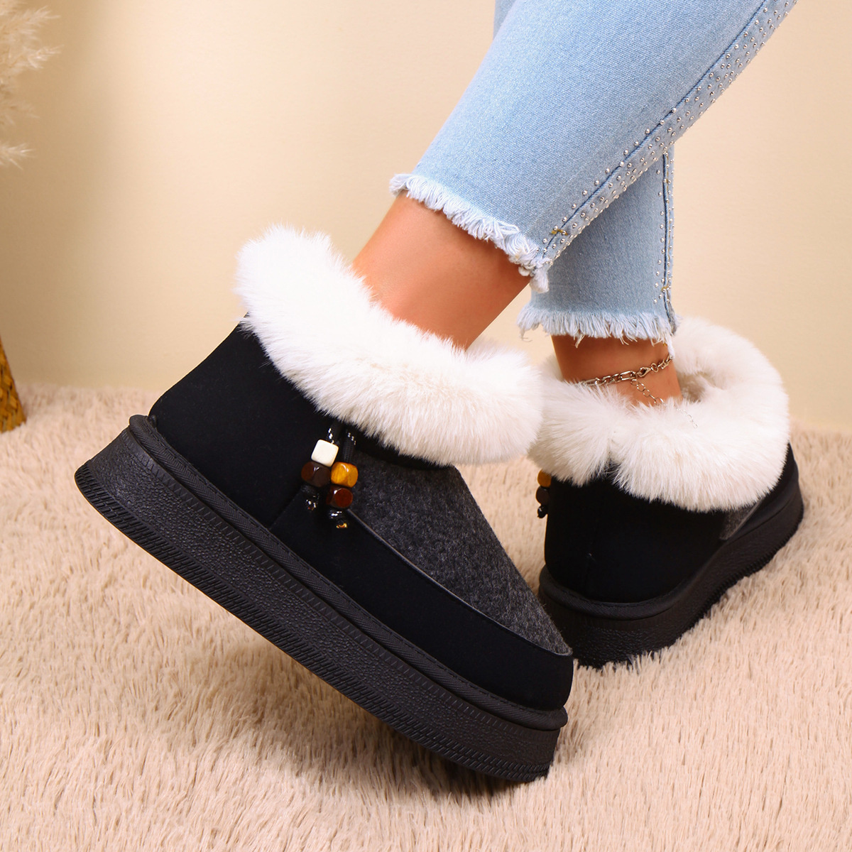 Round Toe Platform Boots