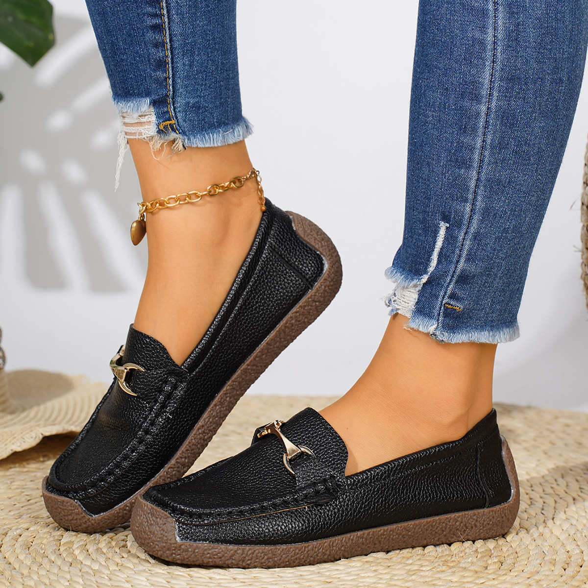 Round Toe Slip-Ons