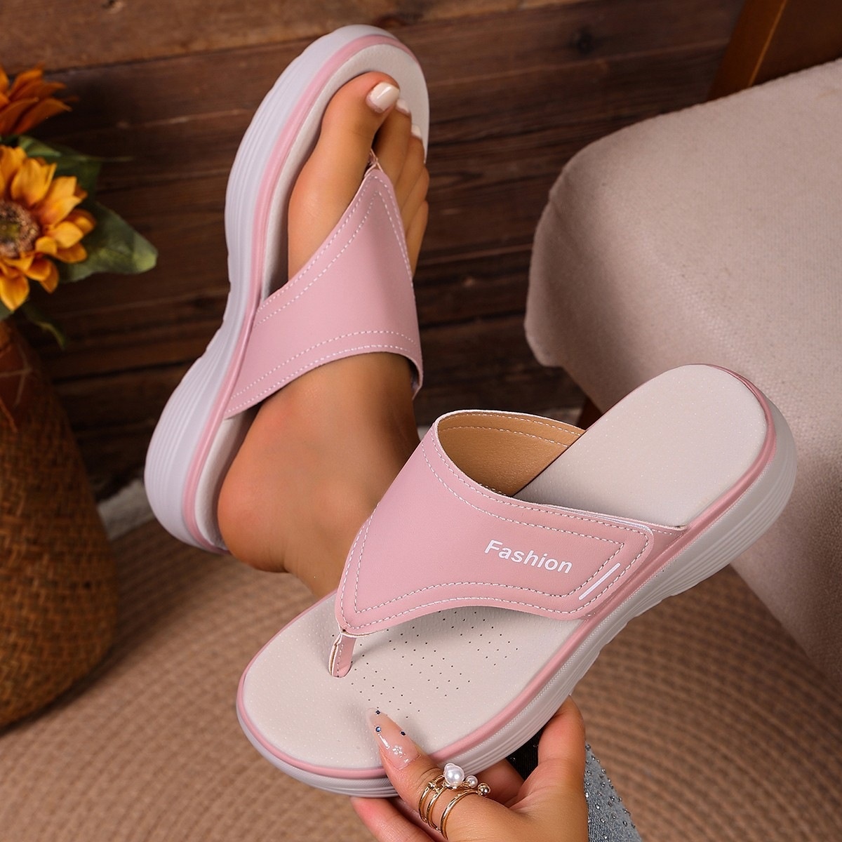 Toe Post Flats Sandals