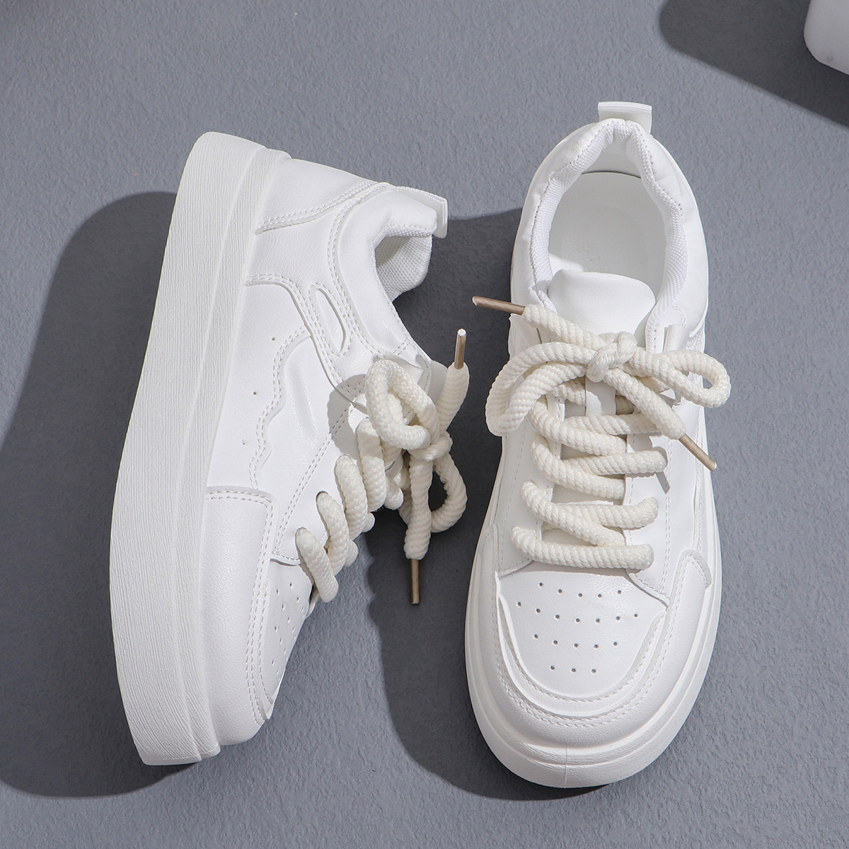 Round Toe Platform Sneakers