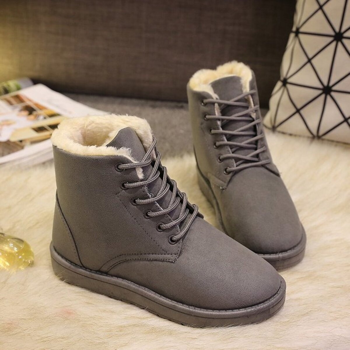 Lace-Up Ankle Boots
