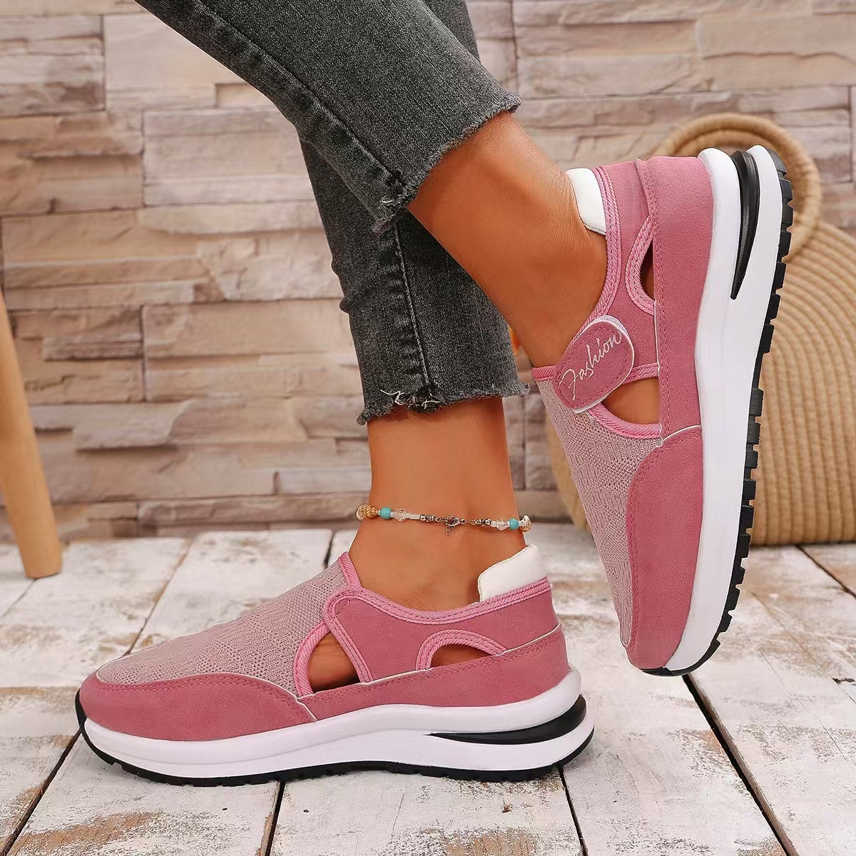 Breathable Mesh Velcro Shoes