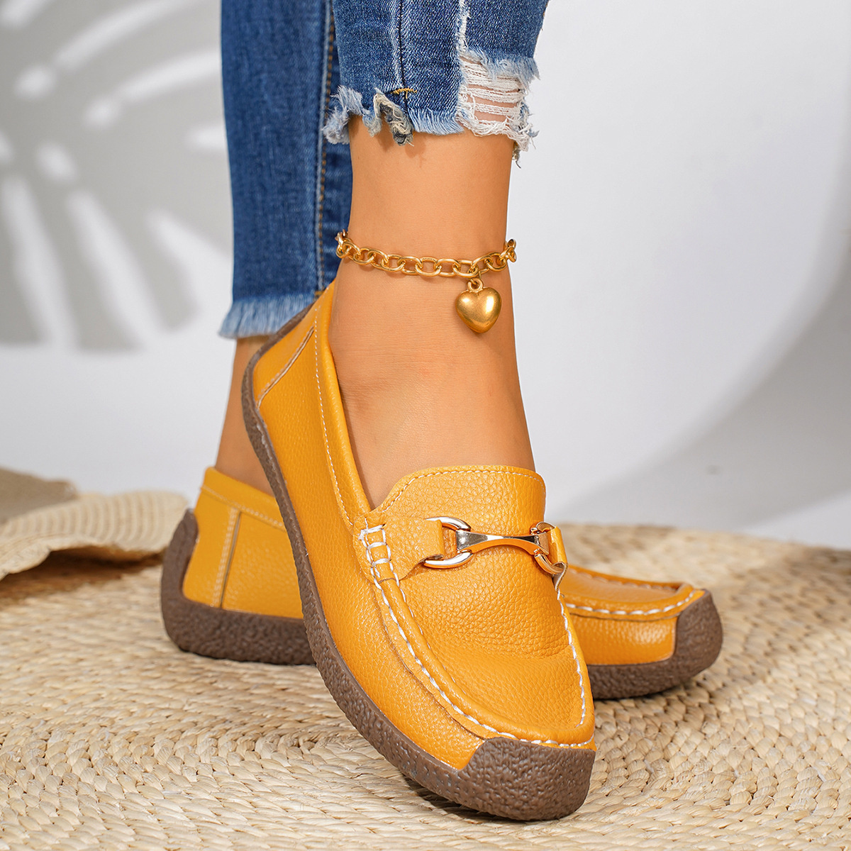 Round Toe Slip-Ons