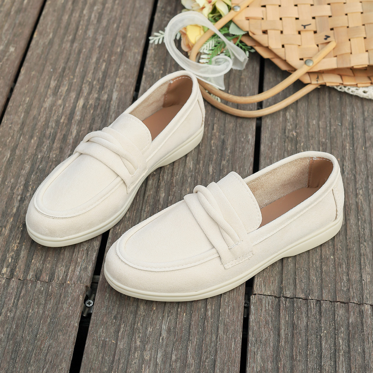 Round Toe Slip-Ons
