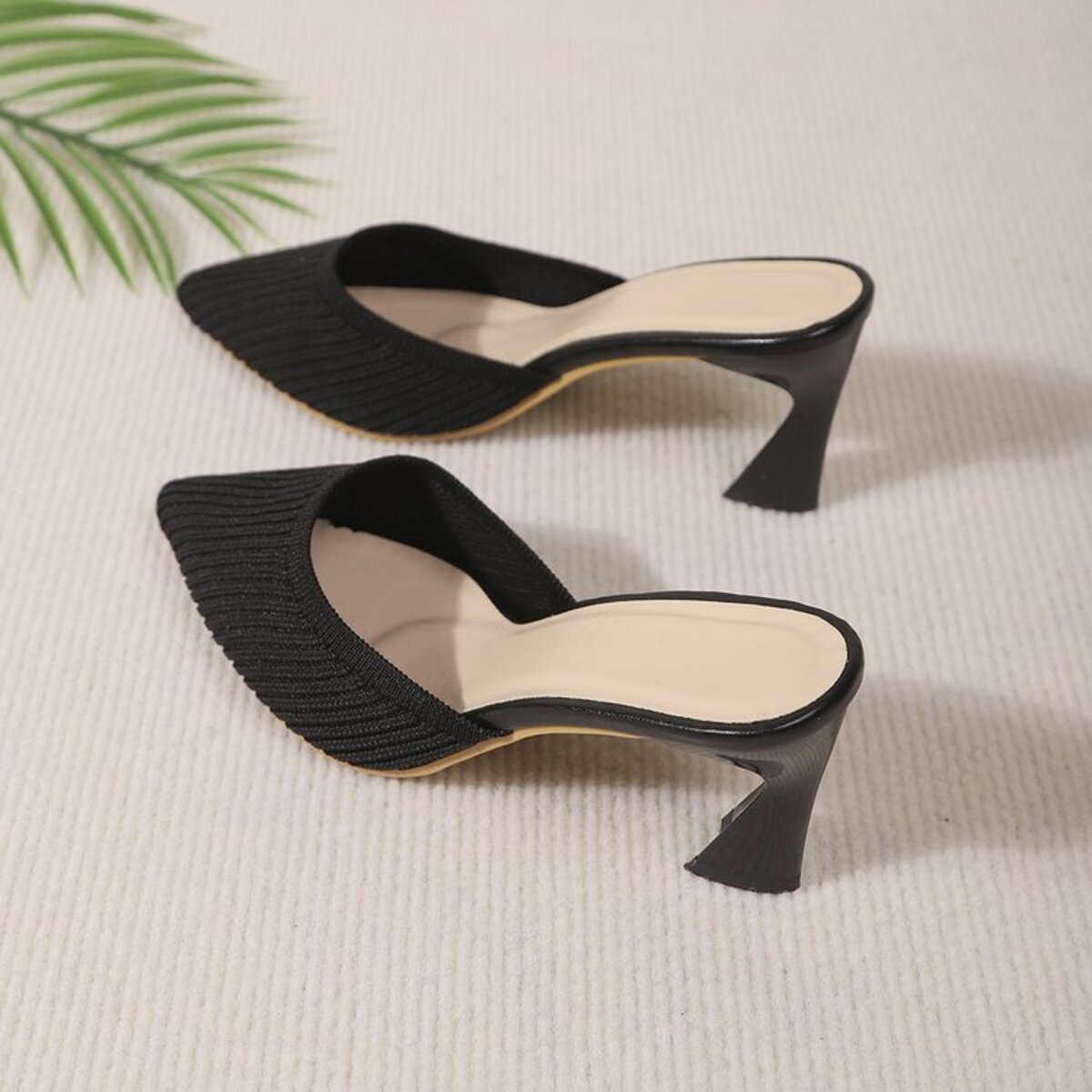 Point Toe Flare Heels Sandals