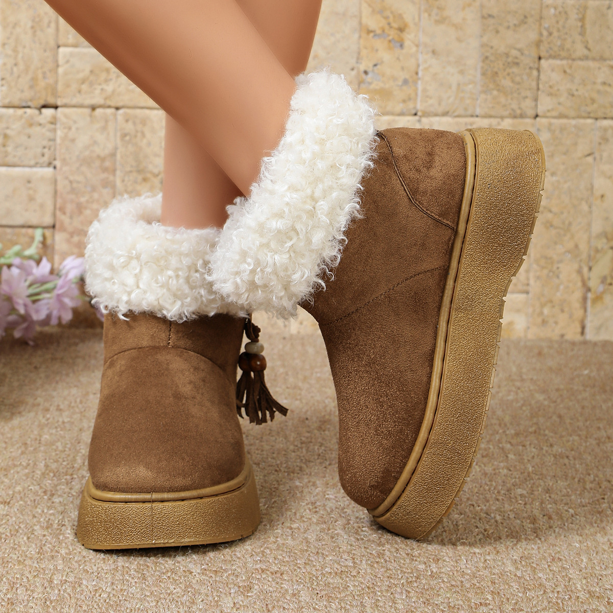 Round Toe Platform Boots