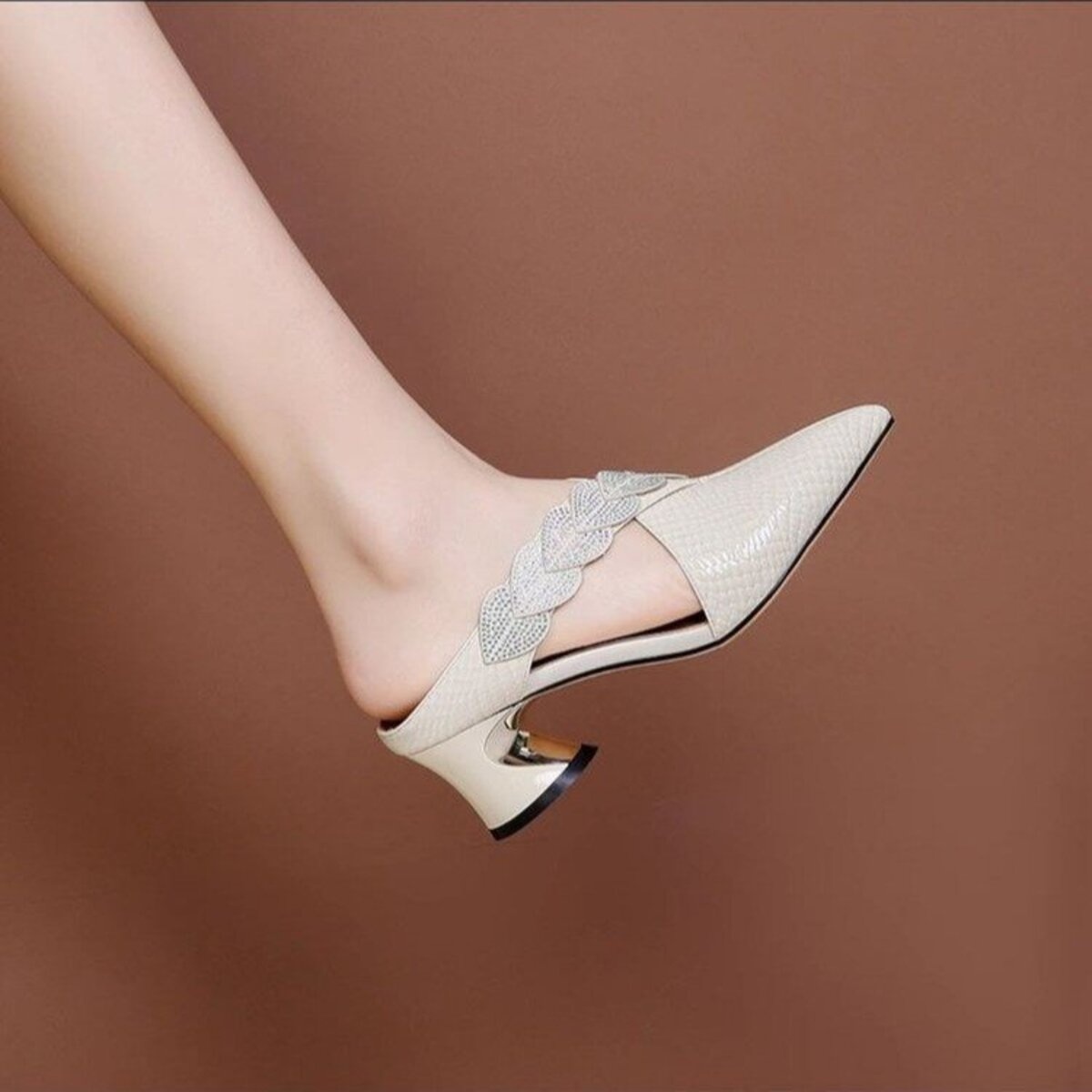 Point Toe Block Heels Sandals