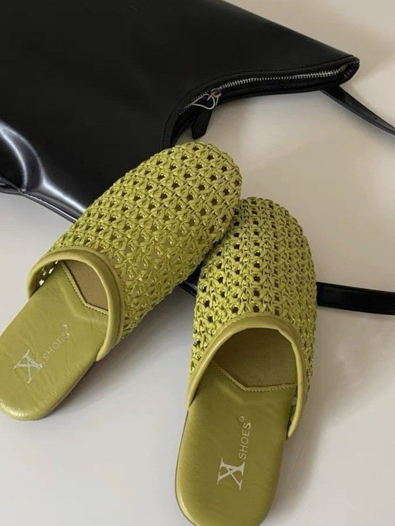 Woven Breathable Flat Mule Sandals