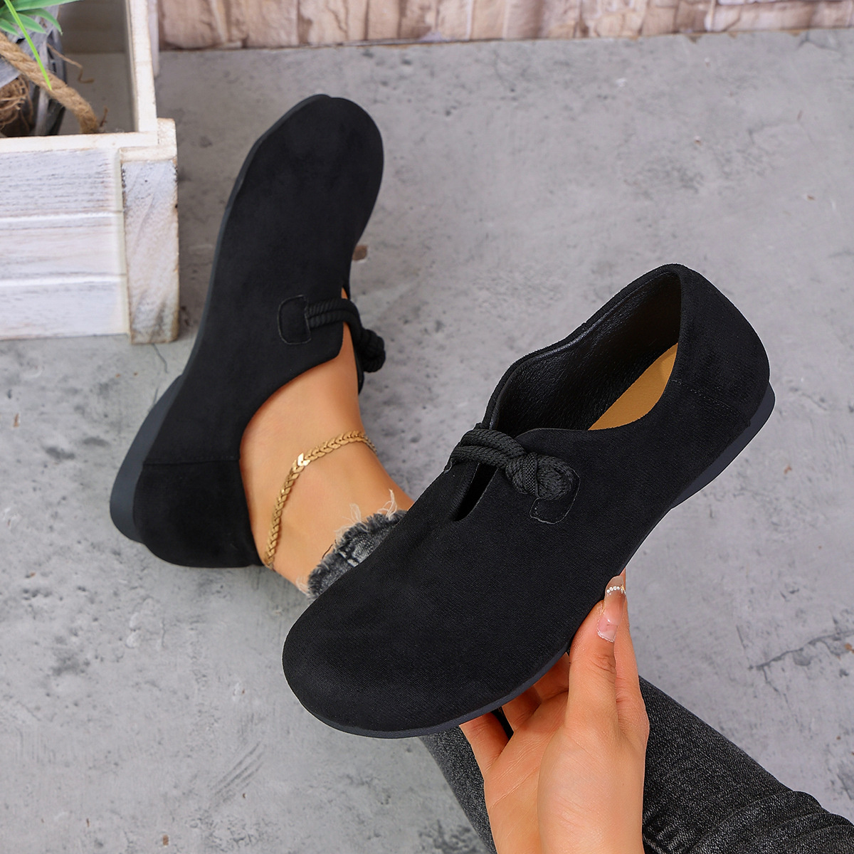 Round Toe Slip-Ons