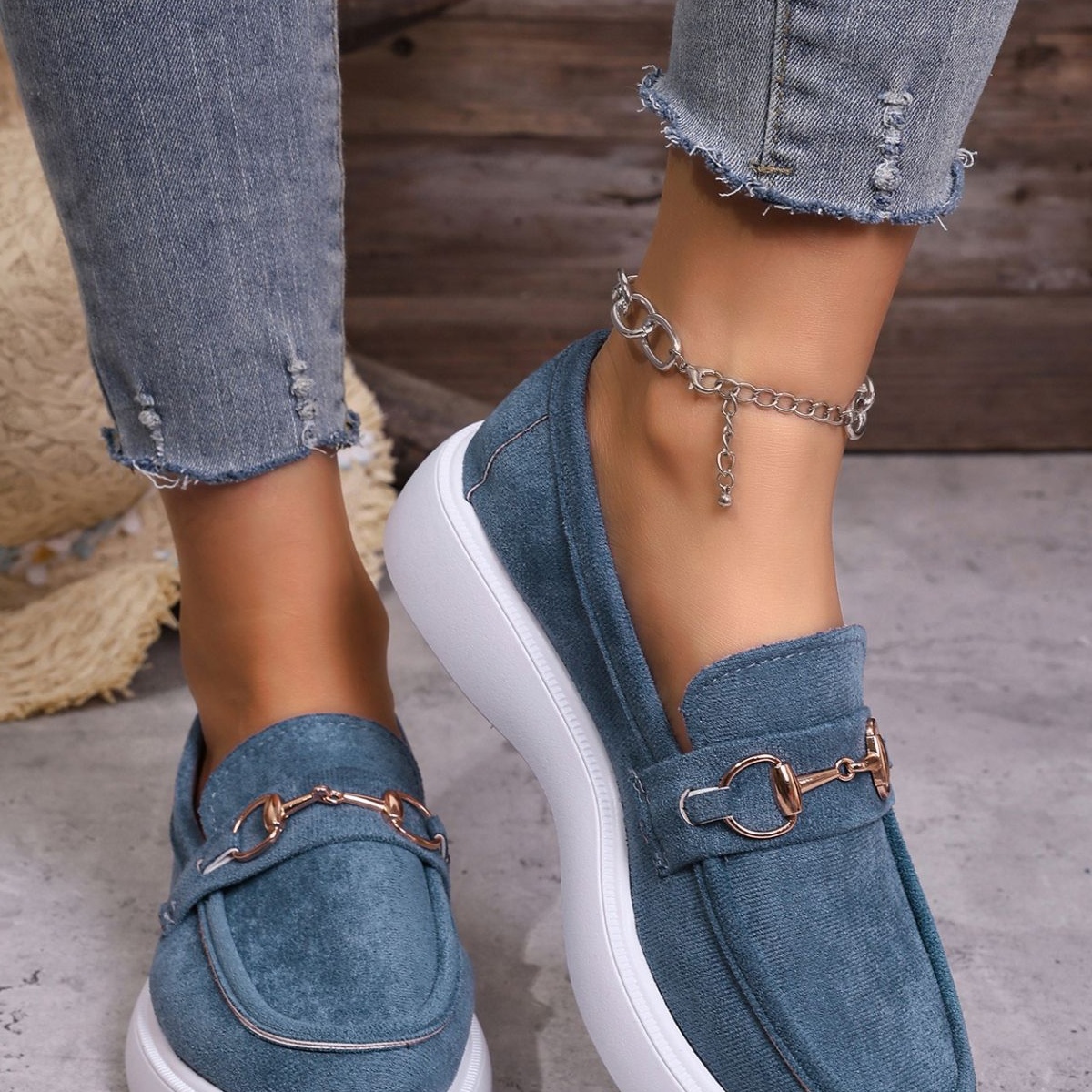 Round Toe Slip-Ons