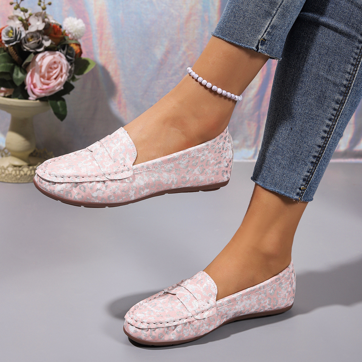 Floral Print Slip-Ons