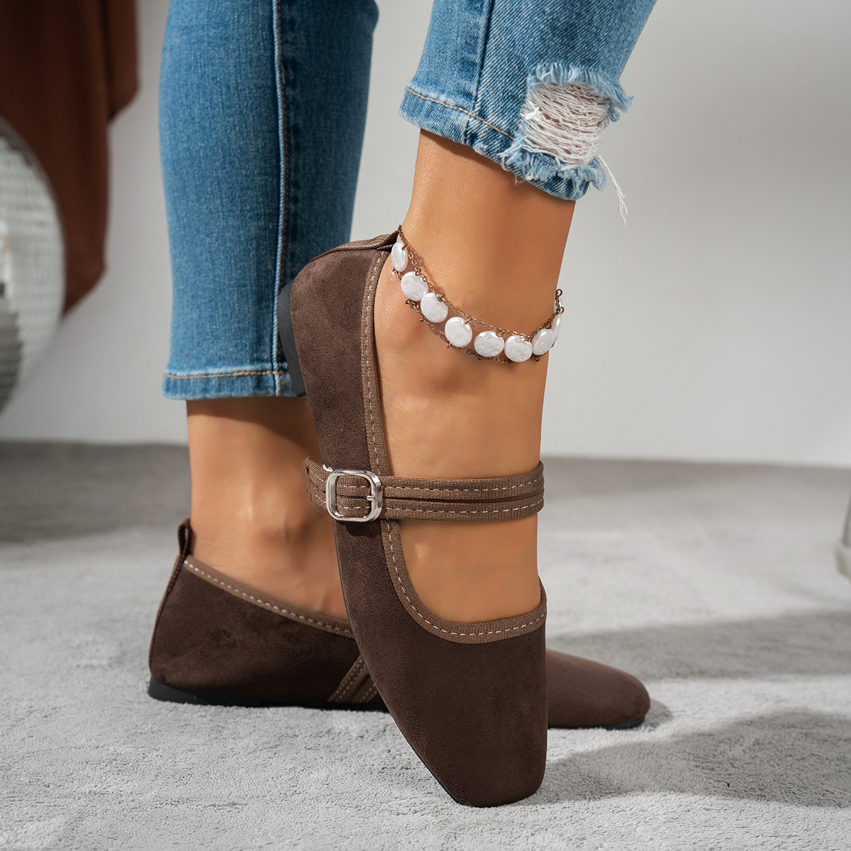 Square Toe Slip-Ons