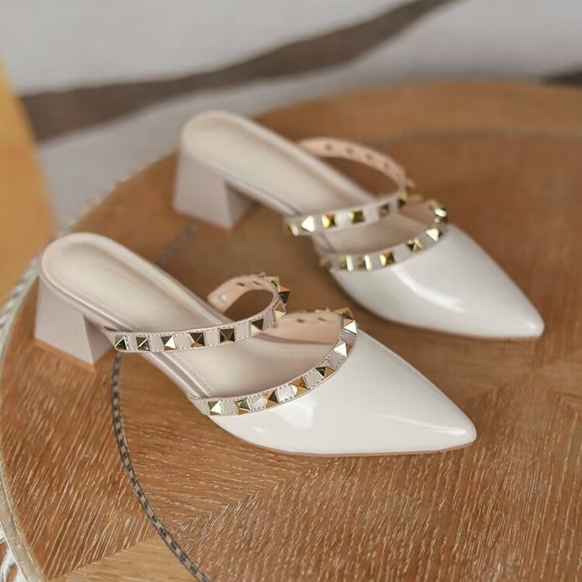 Point Toe Block Heels Sandals