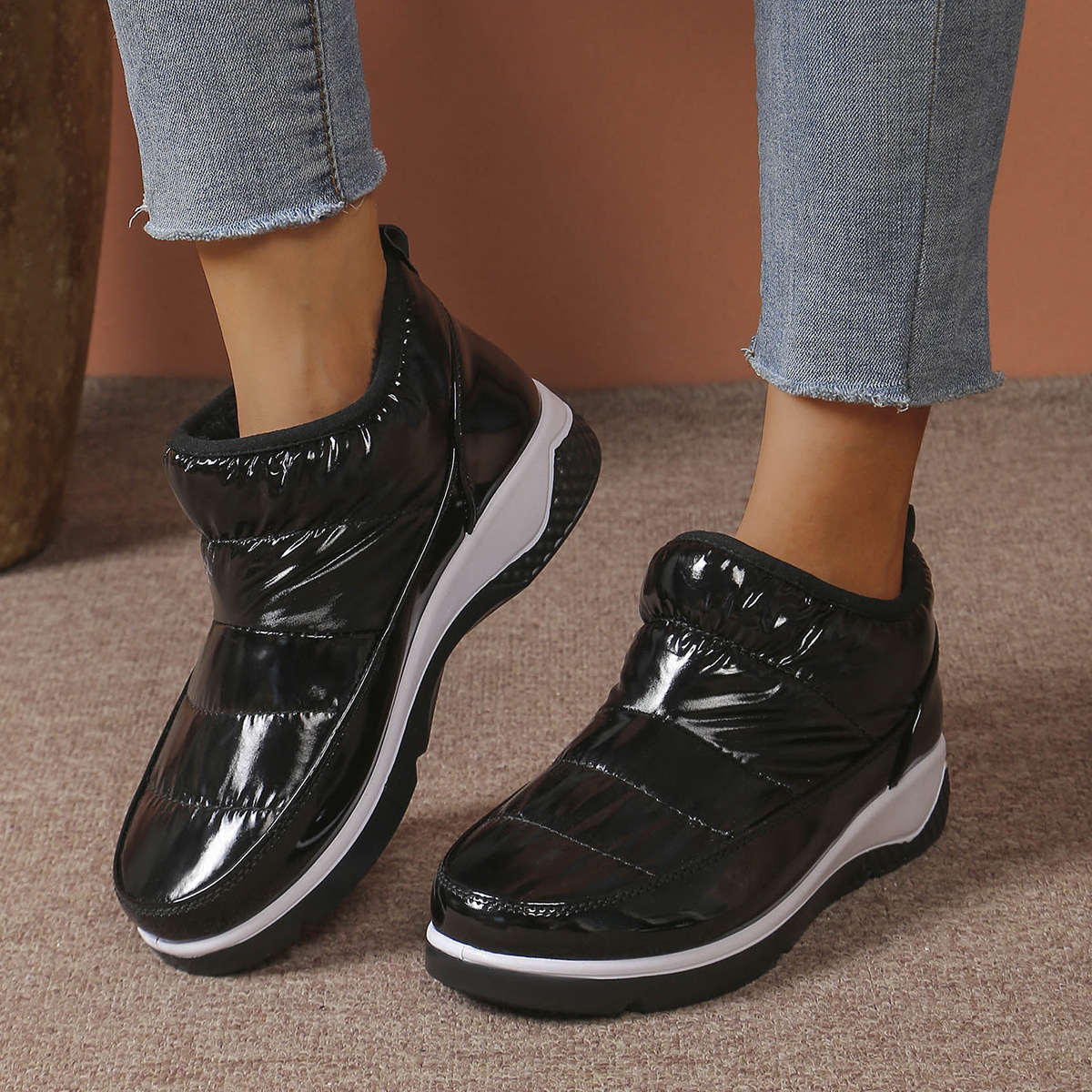 Warm Round Toe Boots