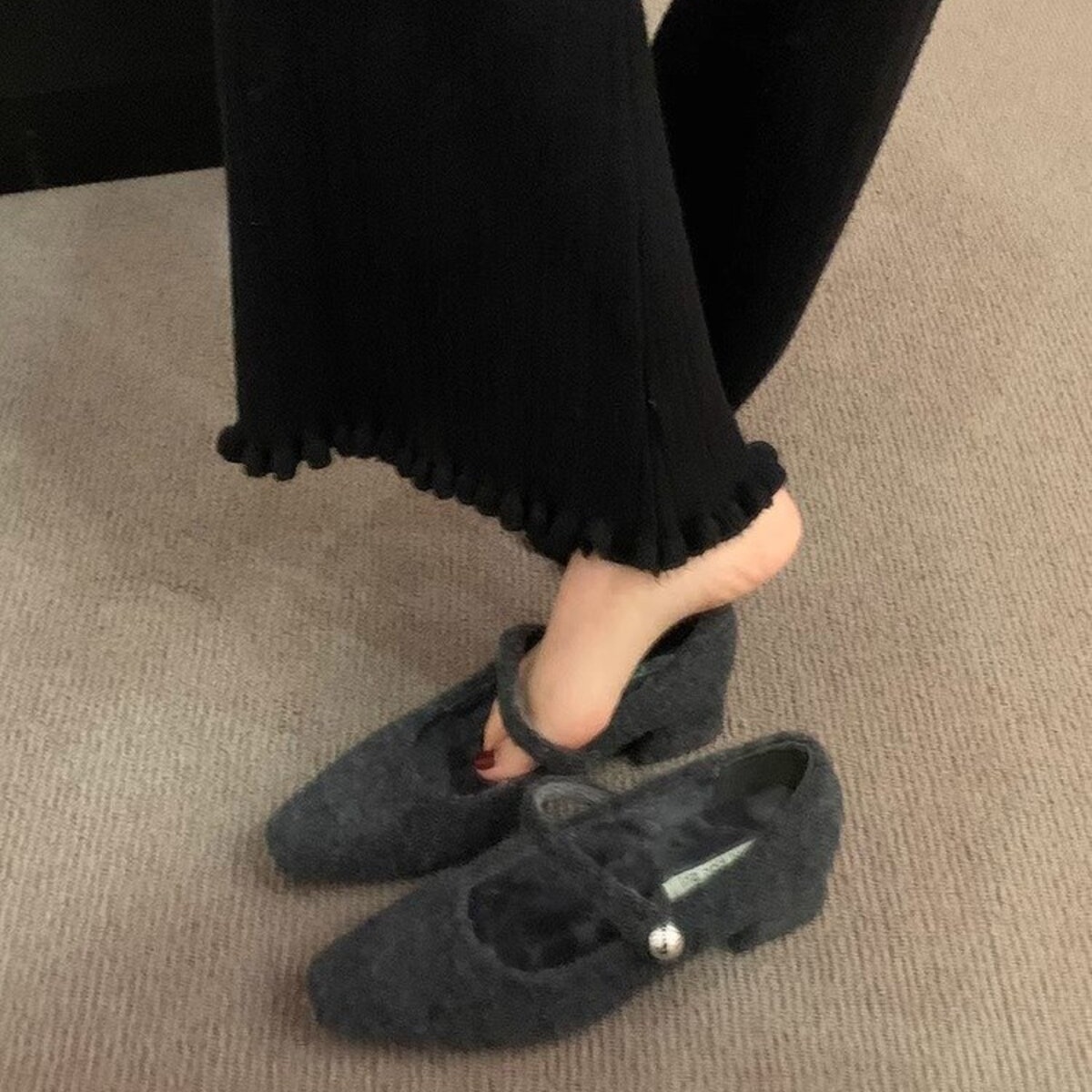 Elegant Block Heel Mary Jane Loafers