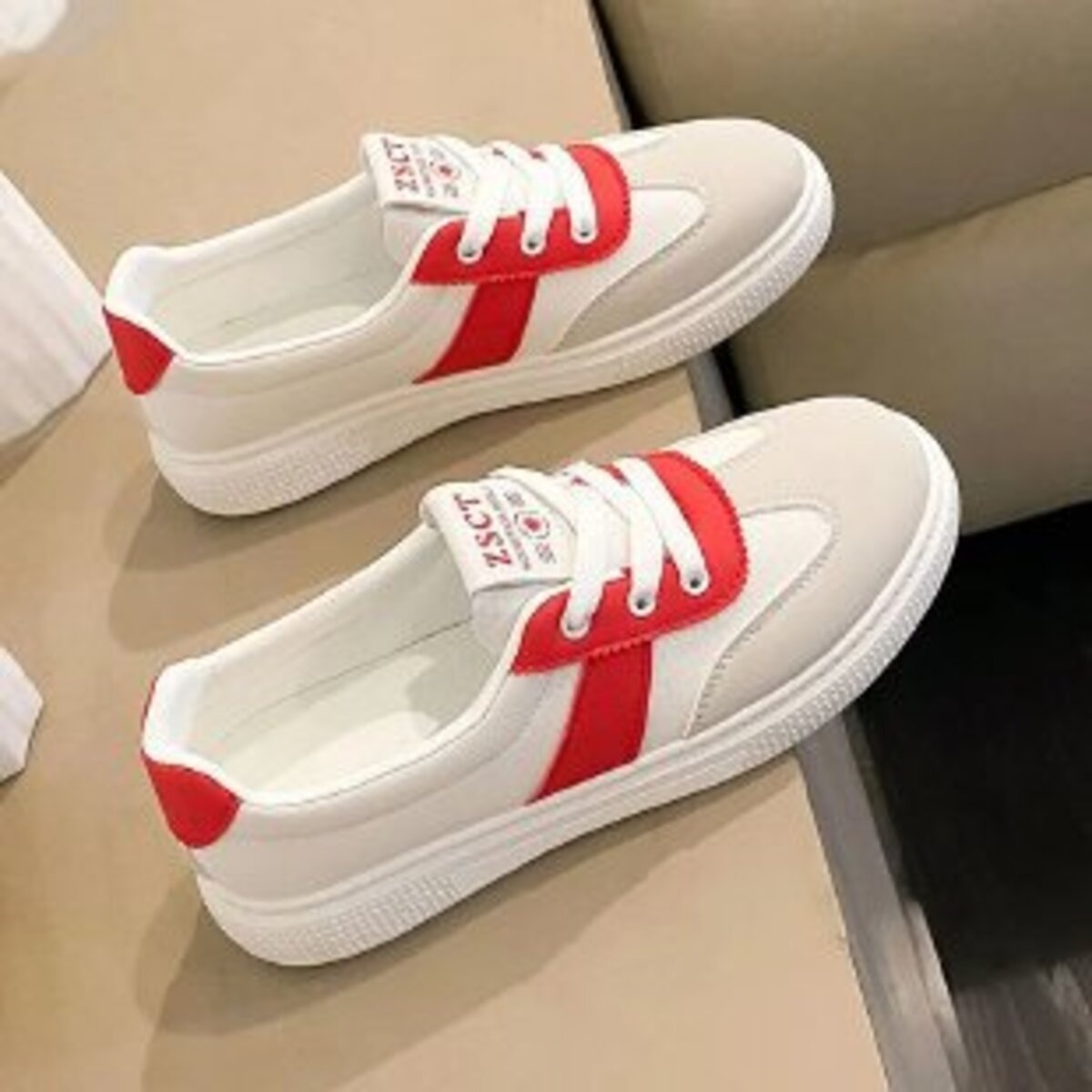 Round Toe Lace Up Sneakers