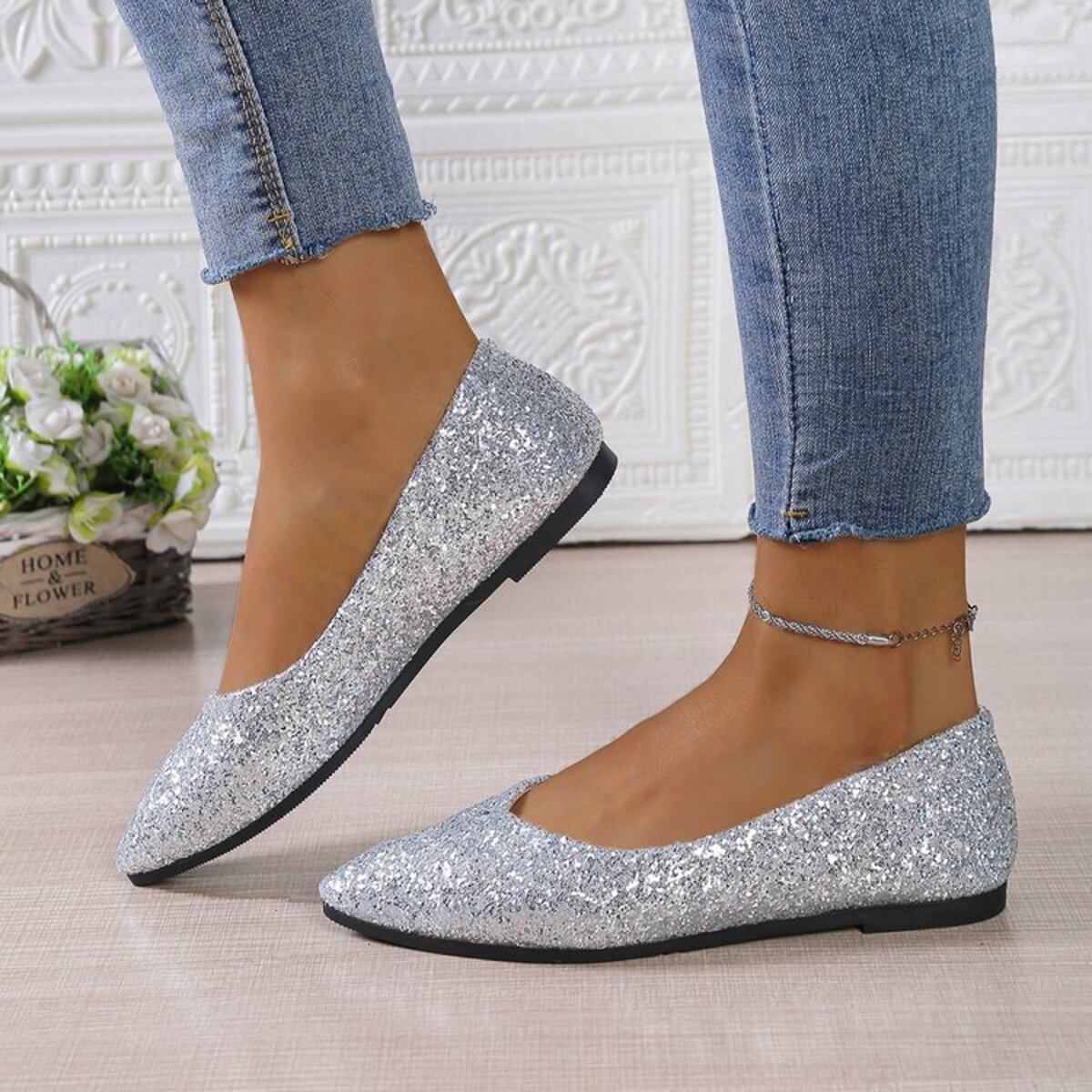 Point Toe Flats Slip-Ons