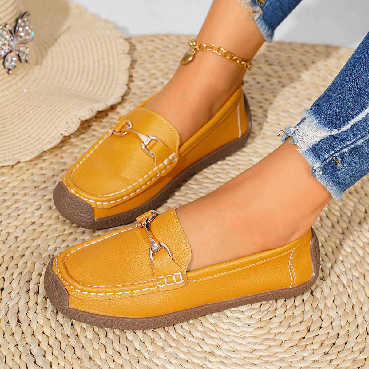 Round Toe Slip-Ons
