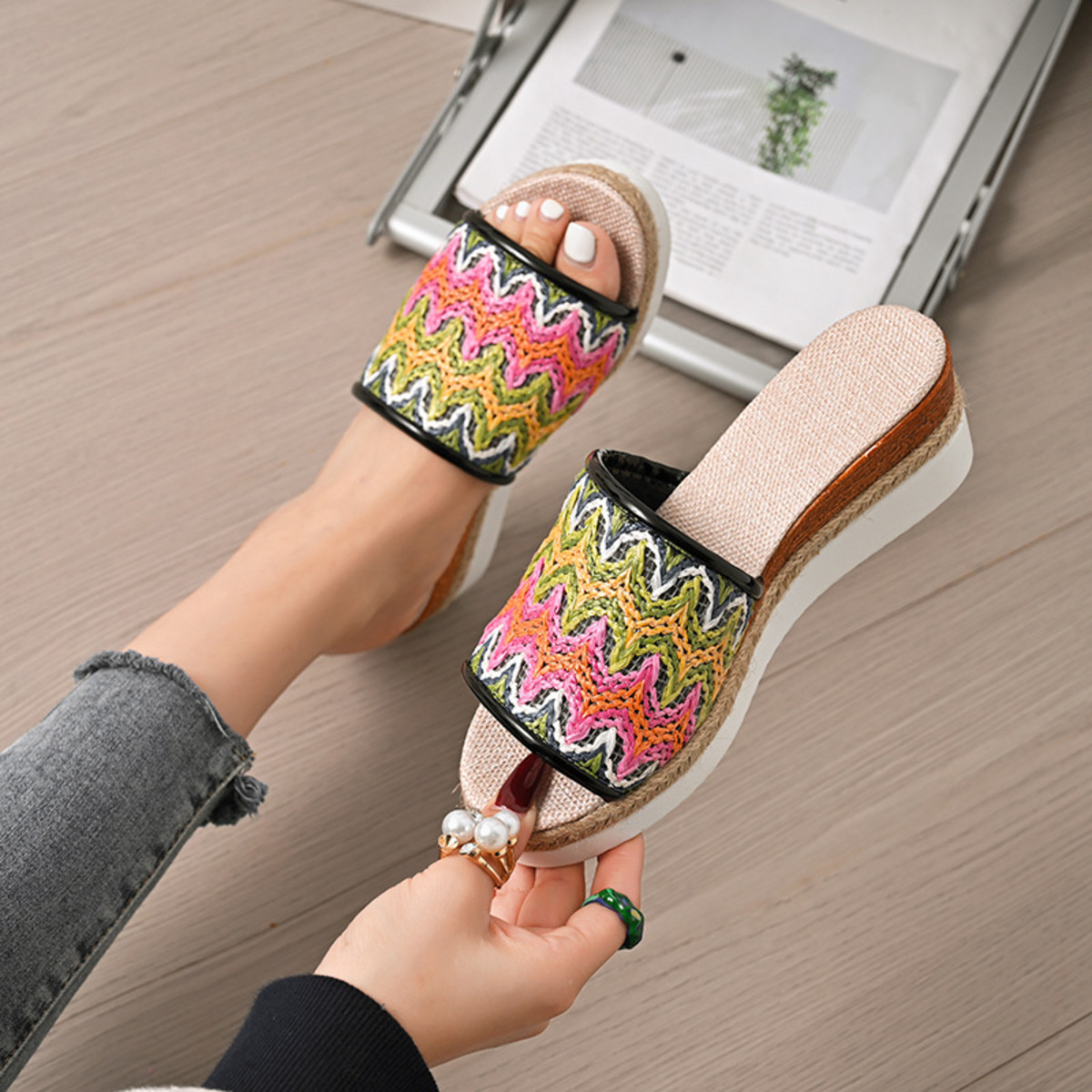 Open Toe Wedge Sandals