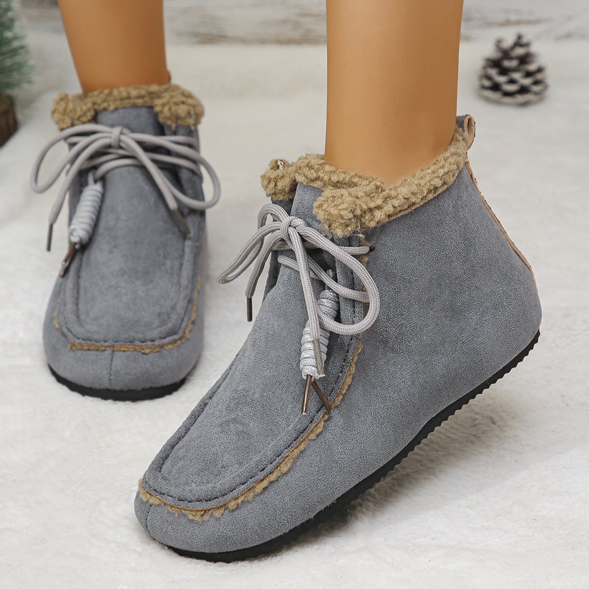Plush Lined Ankle Boots