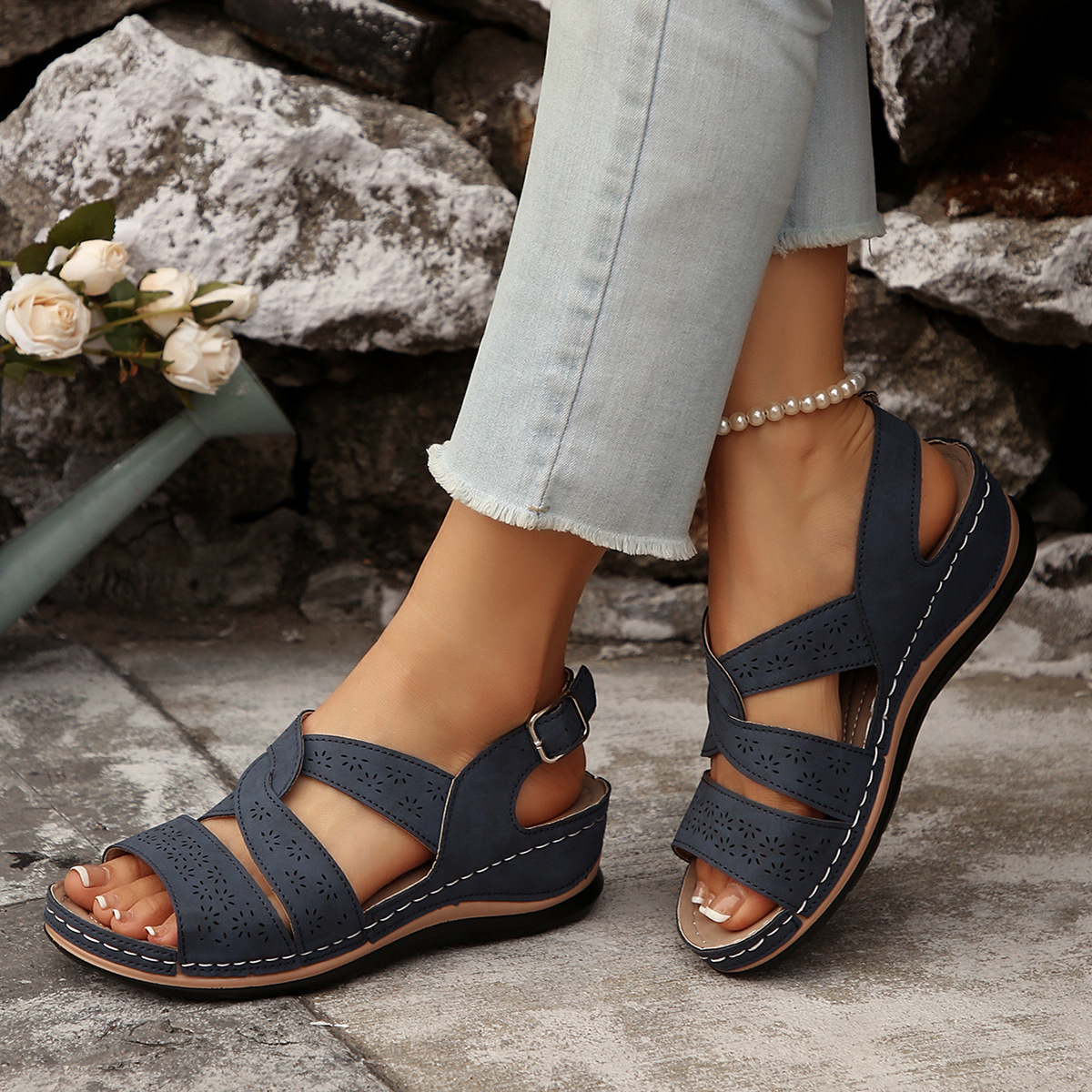 Open Toe Wedge Sandals