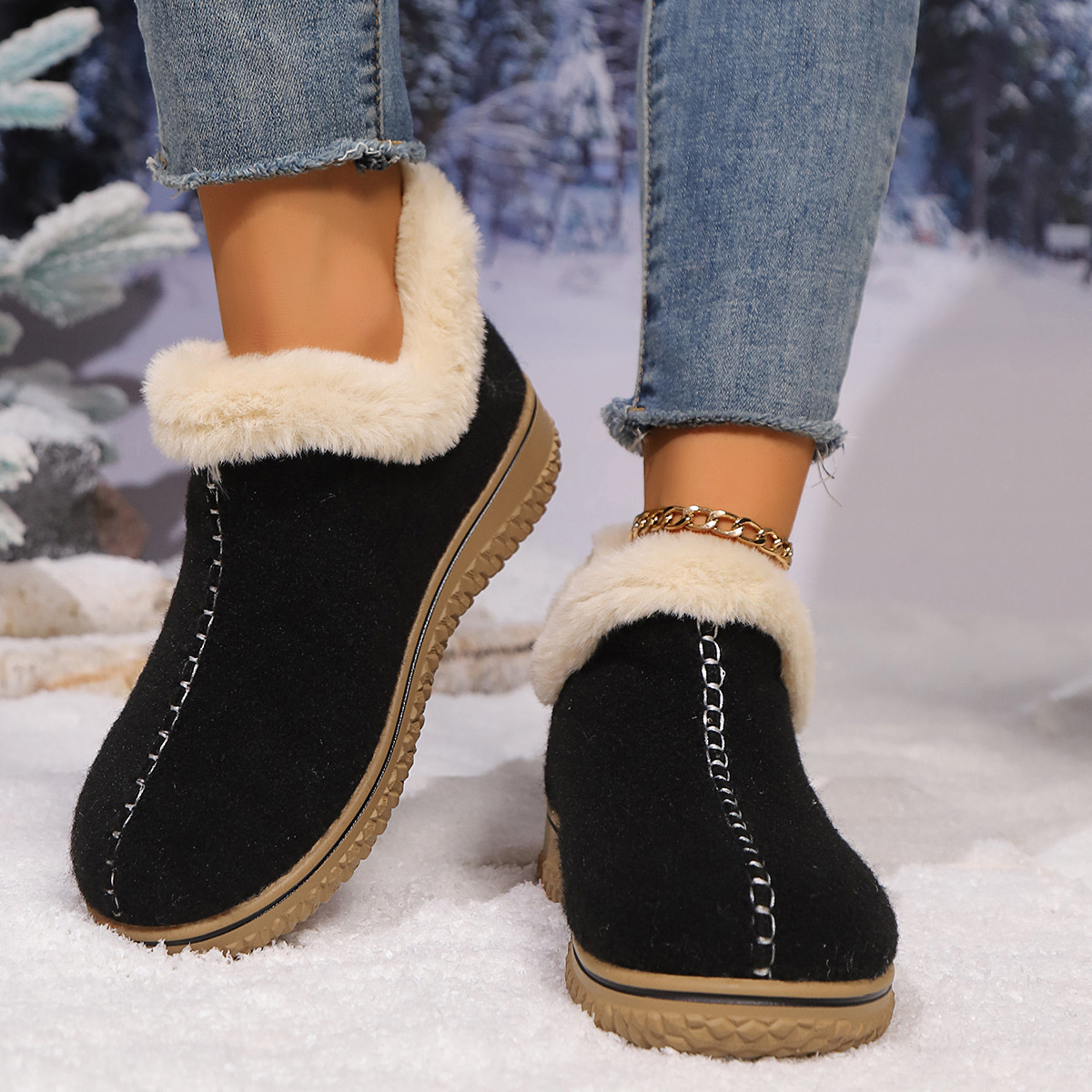 Round Toe Ankle Boots