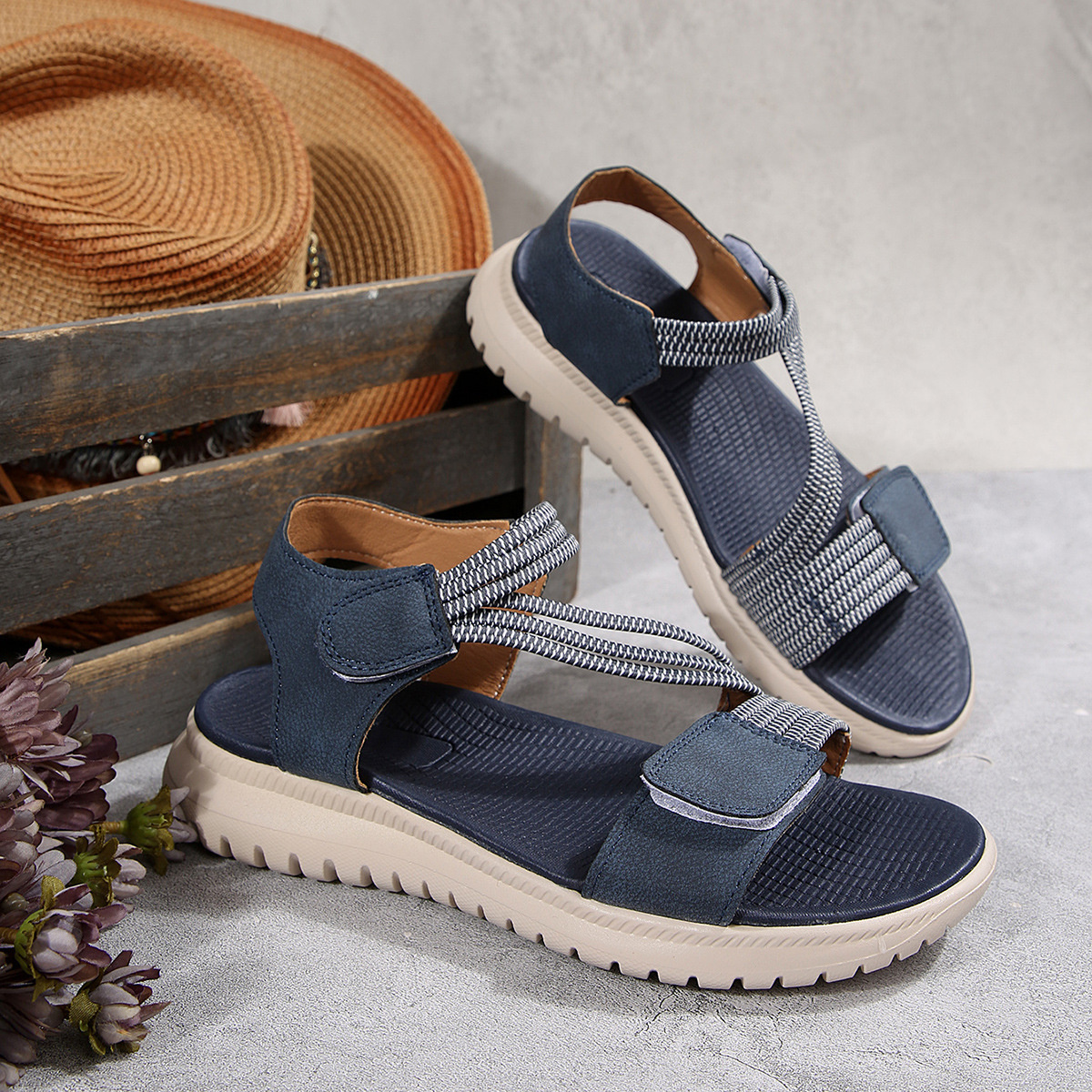 Open Toe Flats Sandals