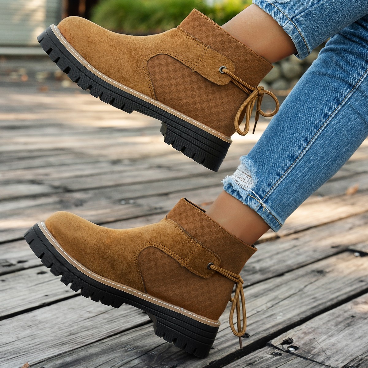 Block Heel Ankle Boots