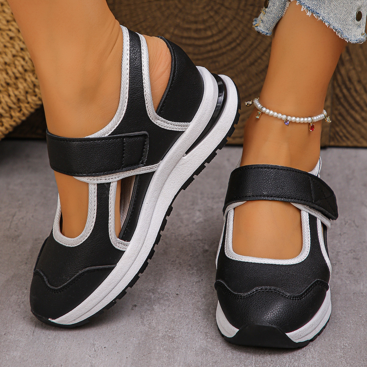 Round Toe Wedge Sandals