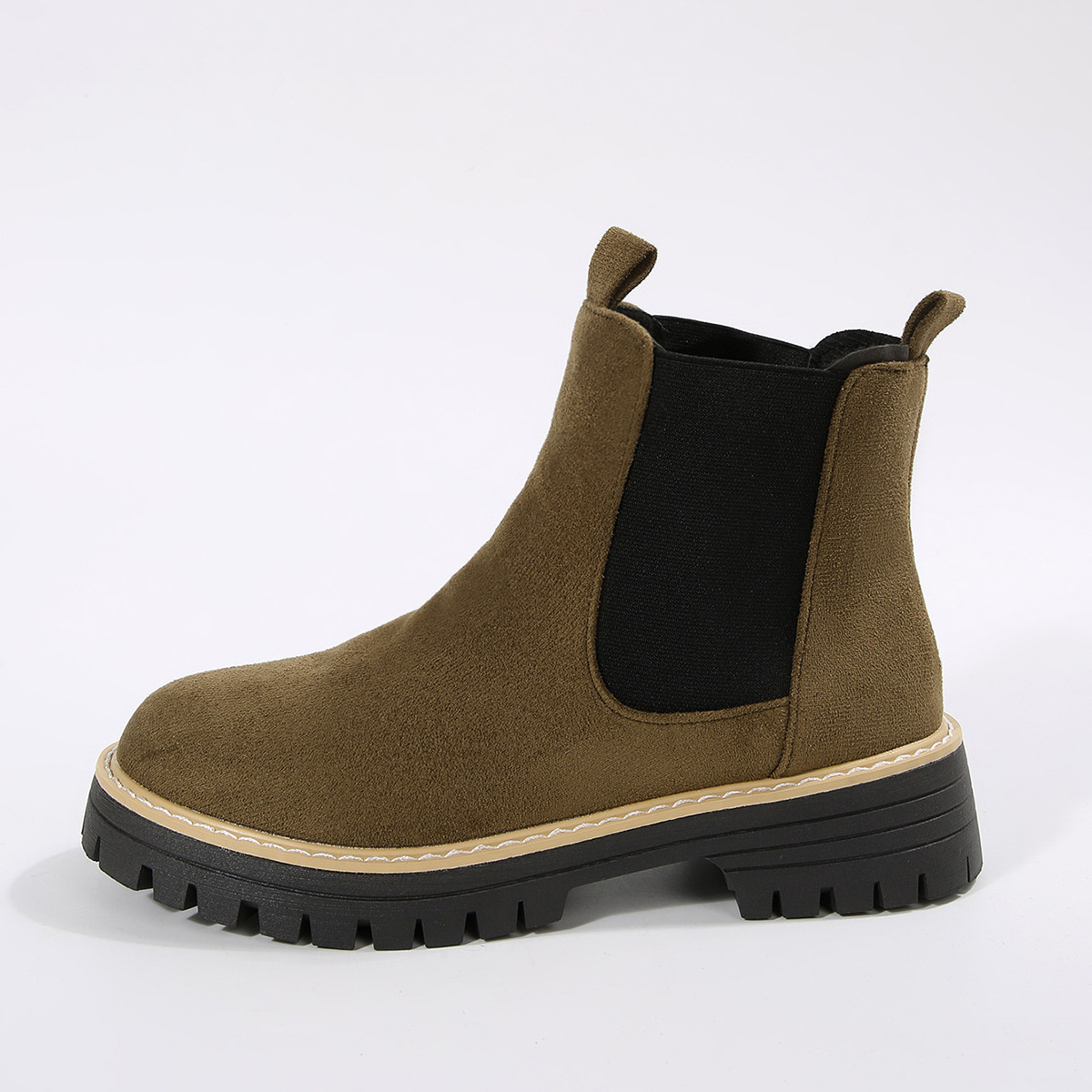 Round Toe Block Heels Boots
