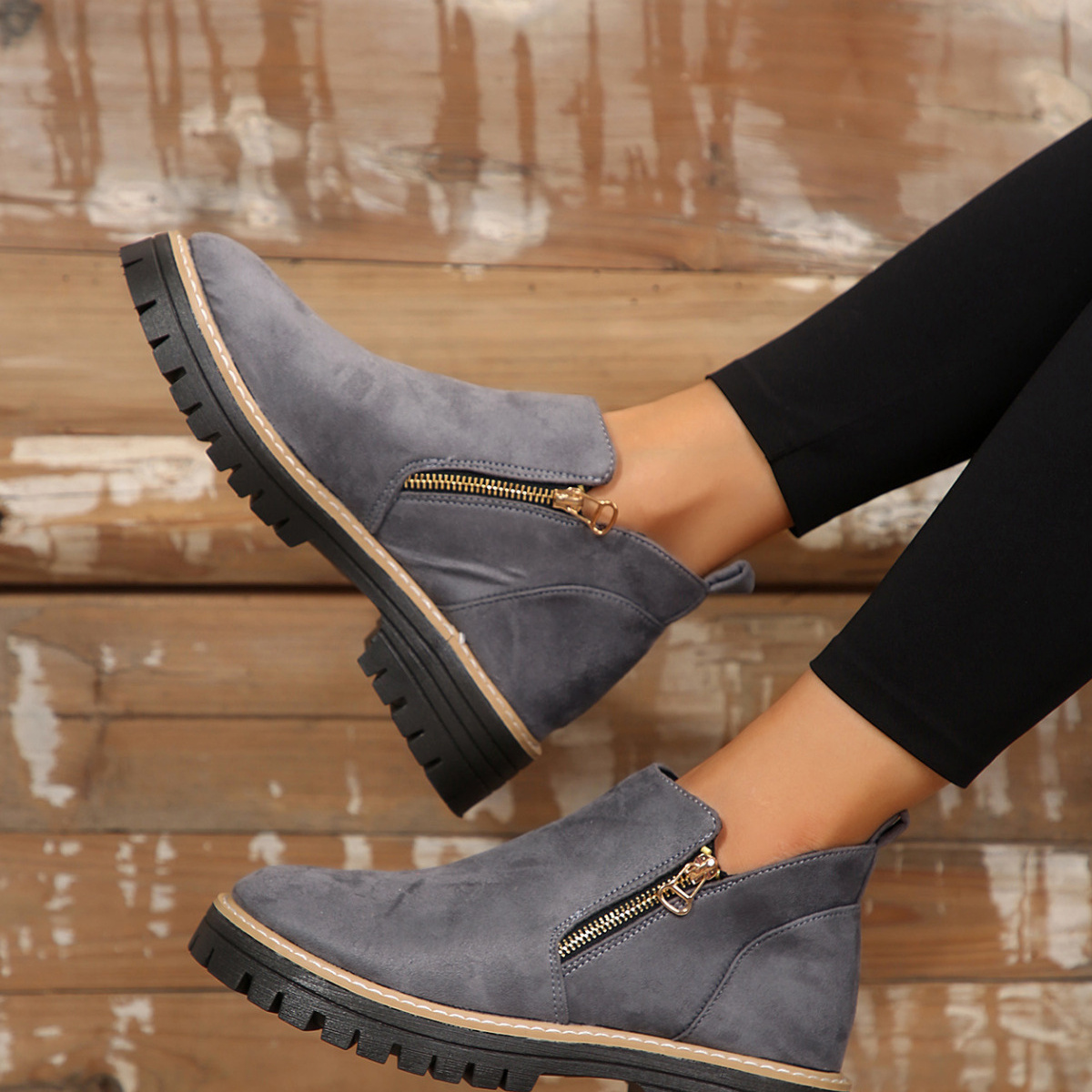Side Zip Ankle Boots