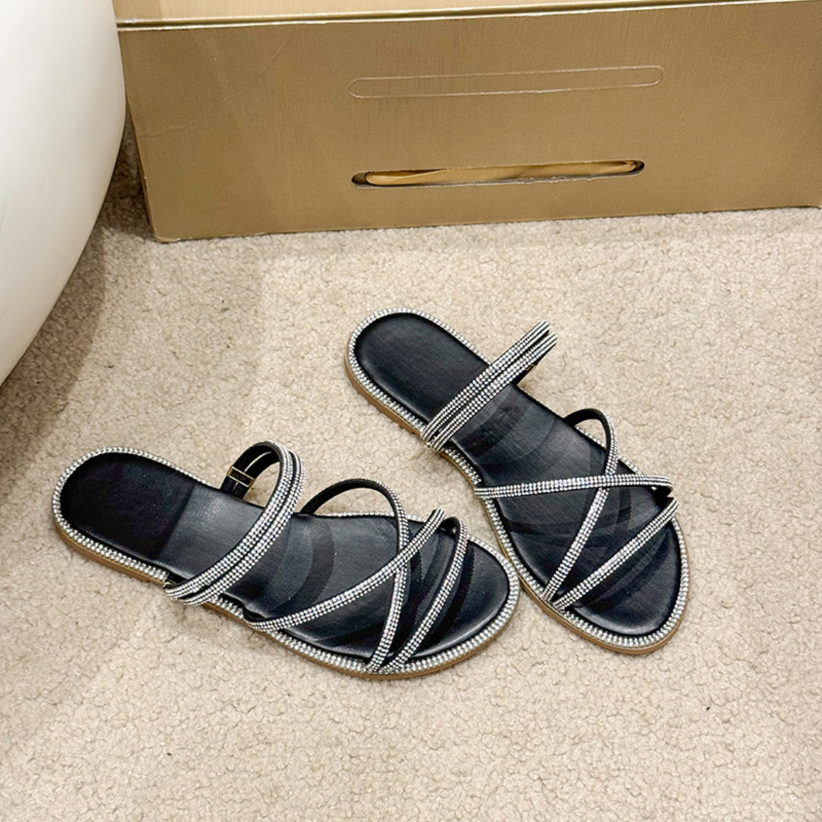 Open Toe Flats Sandals