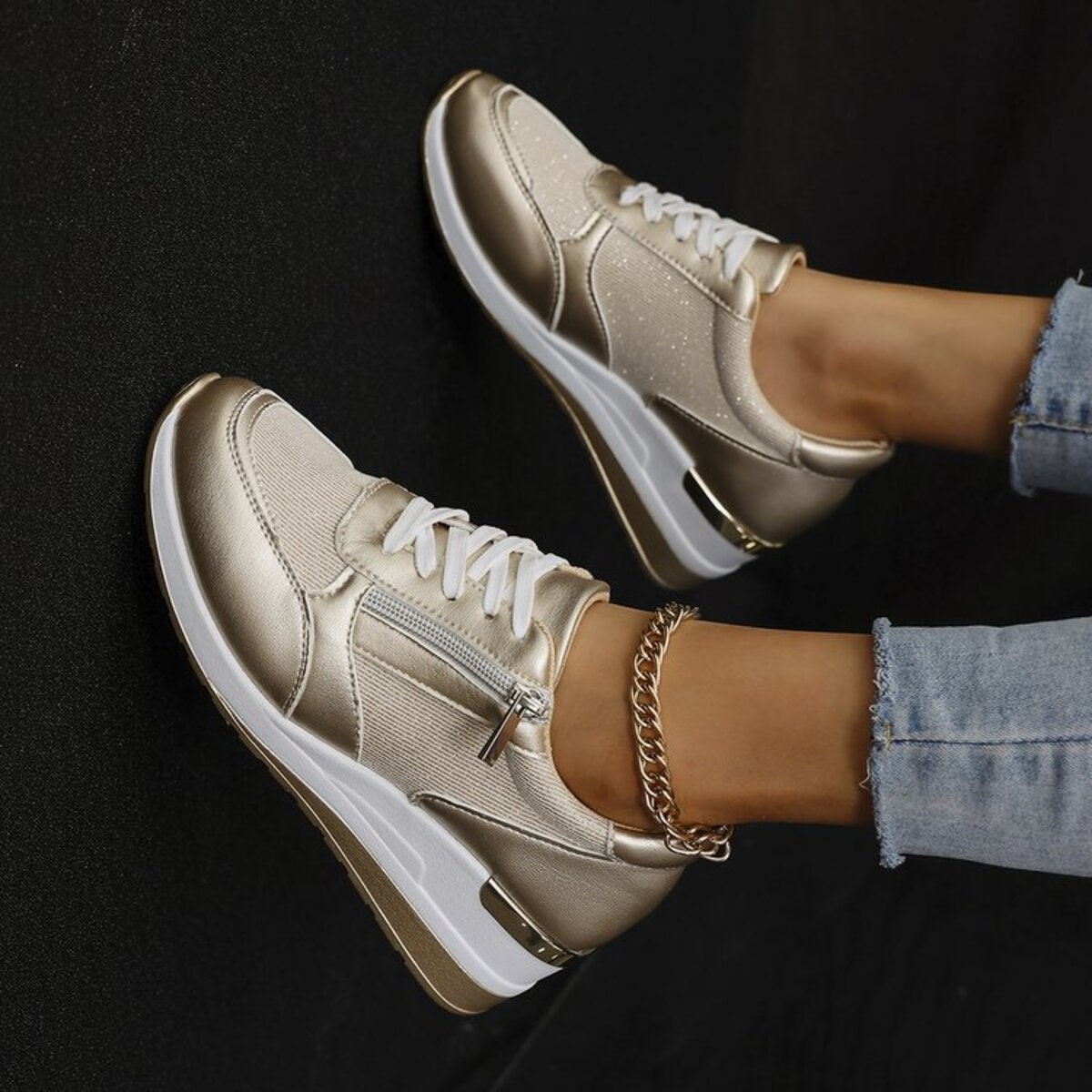 Lace Up Wedge Athletic