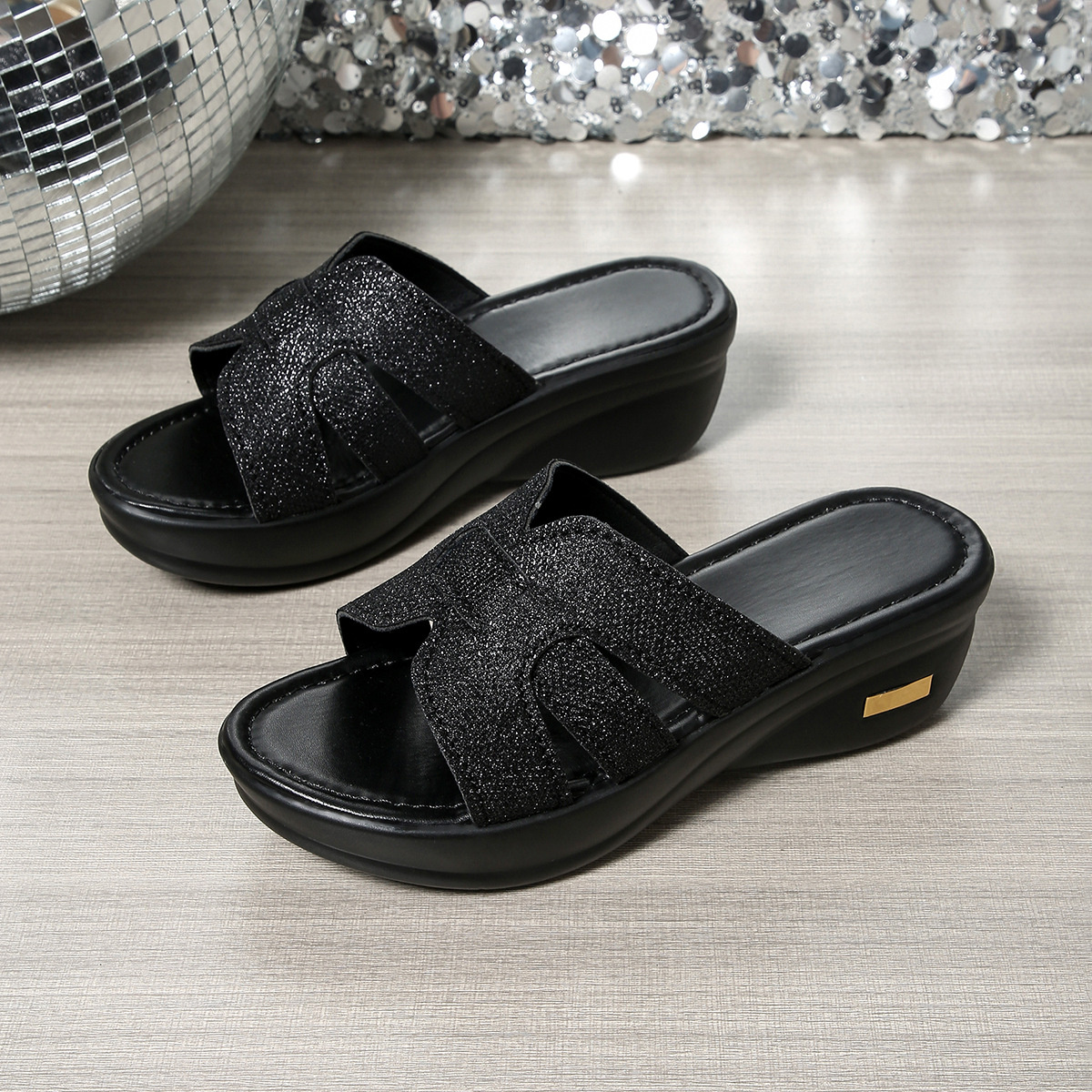 Open Toe Platform Wedge Sandals