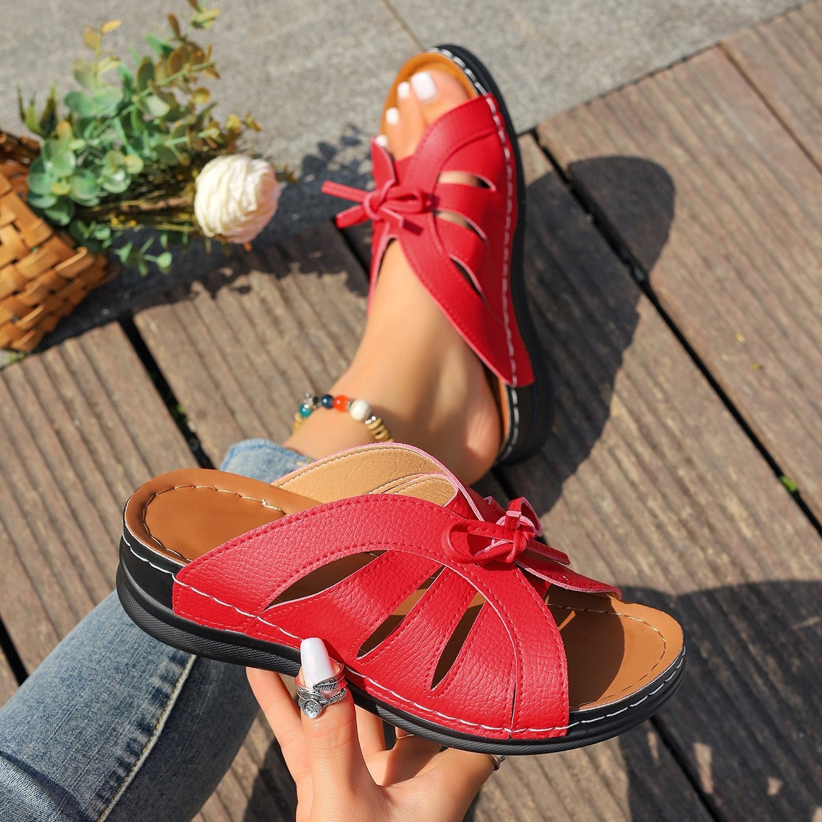 Open Toe Wedge Sandals