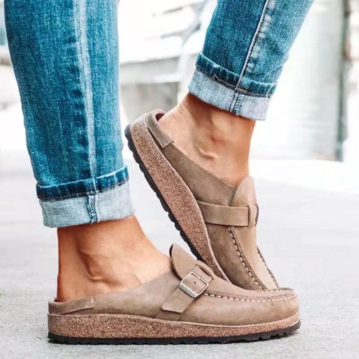 Round Toe Slip-Ons