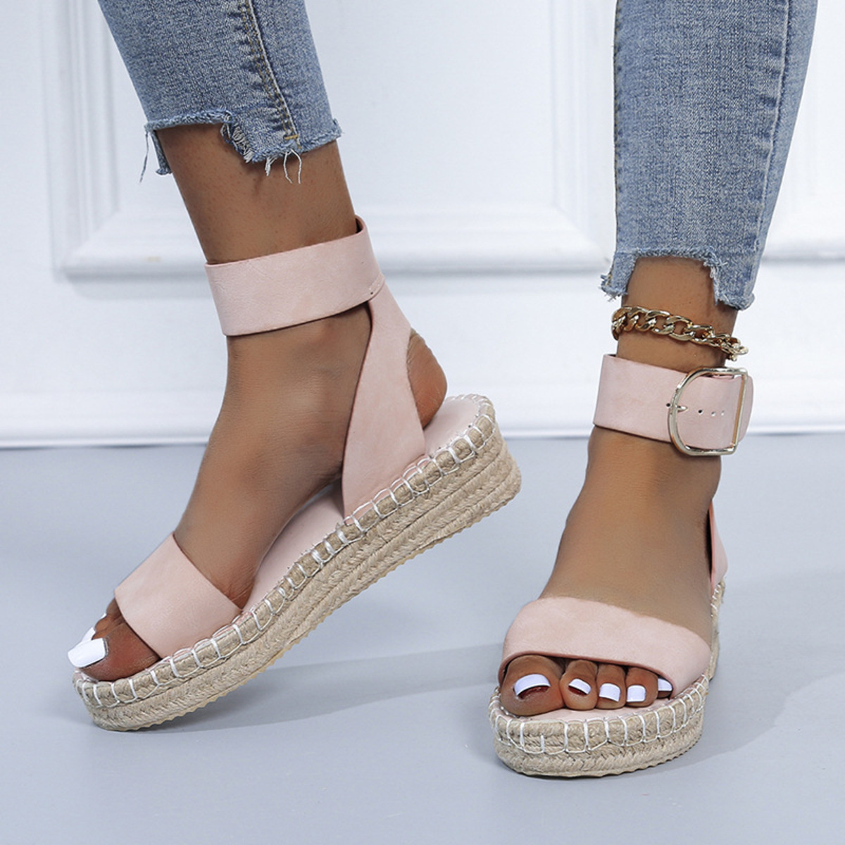 Open Toe Openwork Sandals