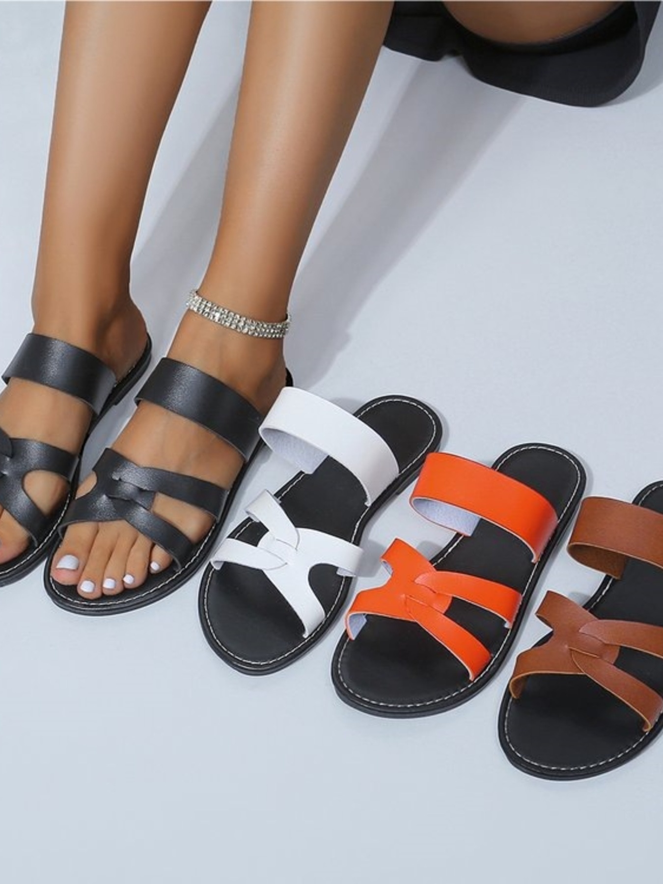 Open Toe Flats Sandals